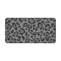 Grey Leopard Print Desk Mat — Stylish Anti-Slip Mouse Pad