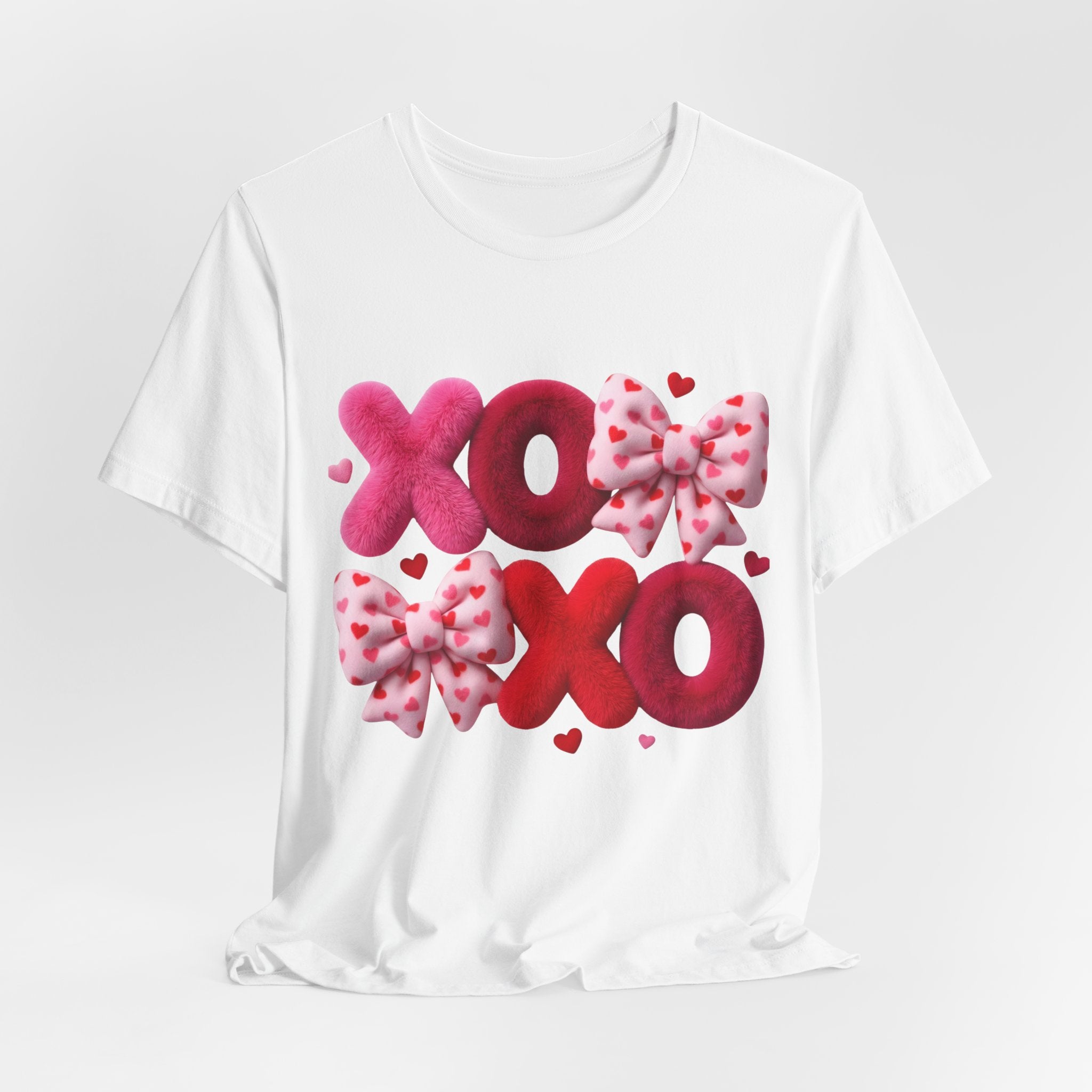 XOXO Bow Hearts T-Shirt | Love Scribble Back Tee