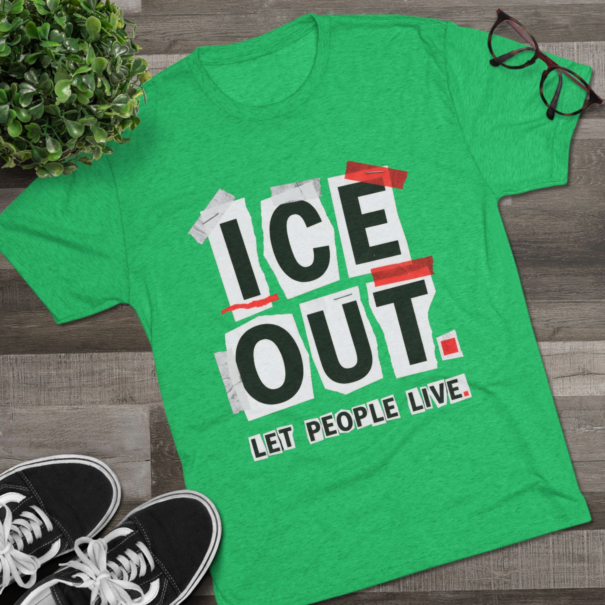 Ice Out Tee — "Let People Live" Graphic Crewneck
