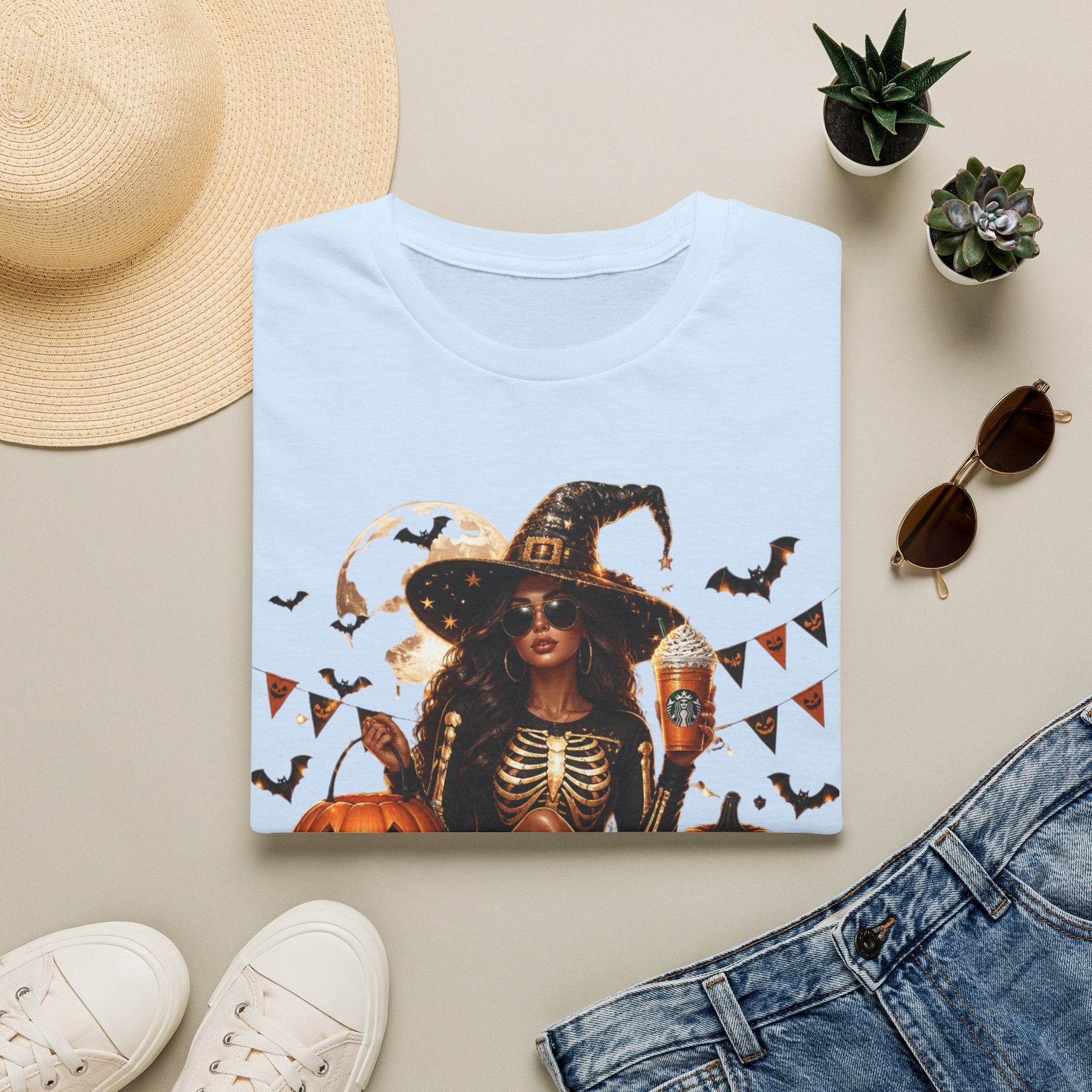 Halloween Witch T-Shirt — "And Just Here in the Boo" Graphic Tee