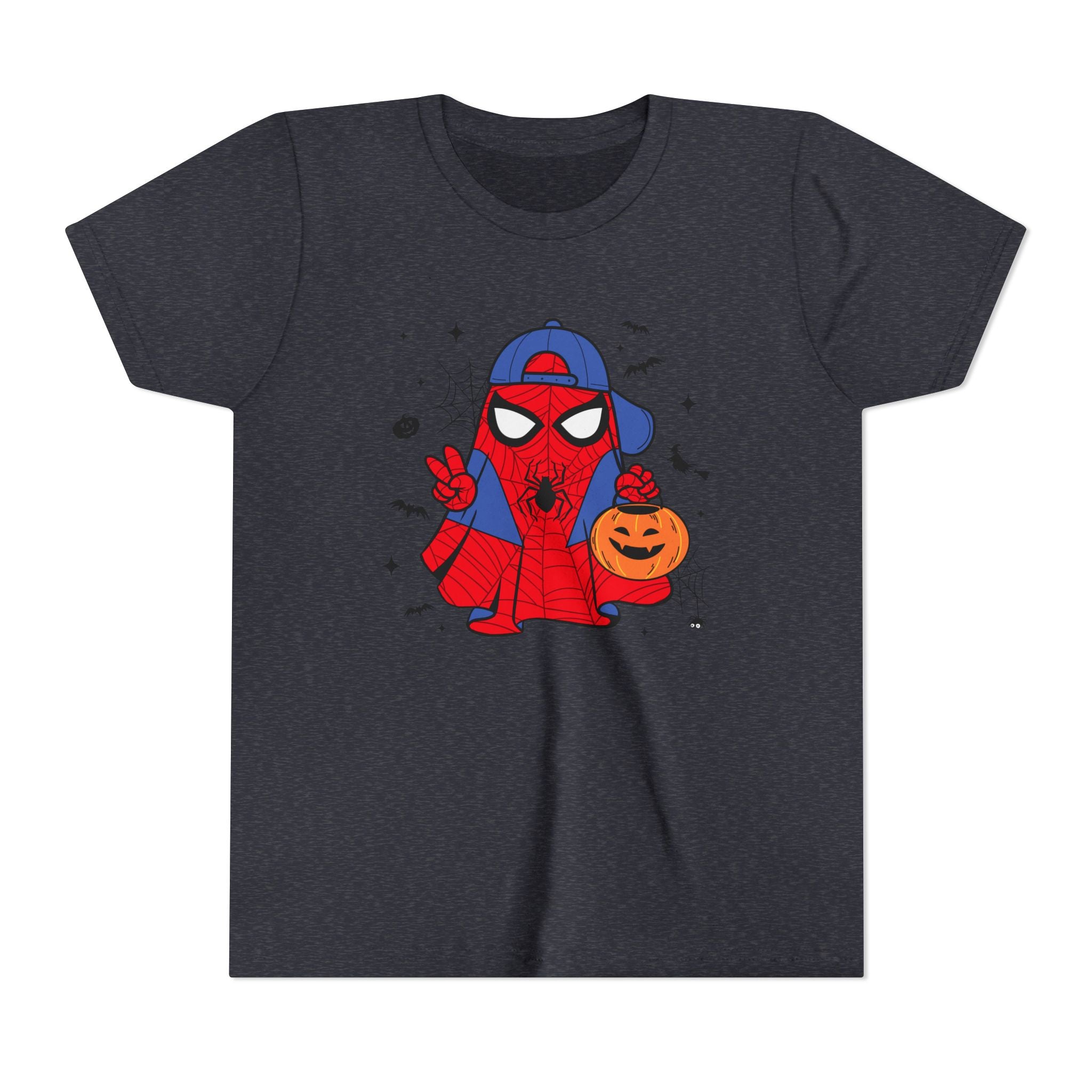 Kids Halloween Spider Superhero Tee – Cute Trick-or-Treat Pumpkin Design