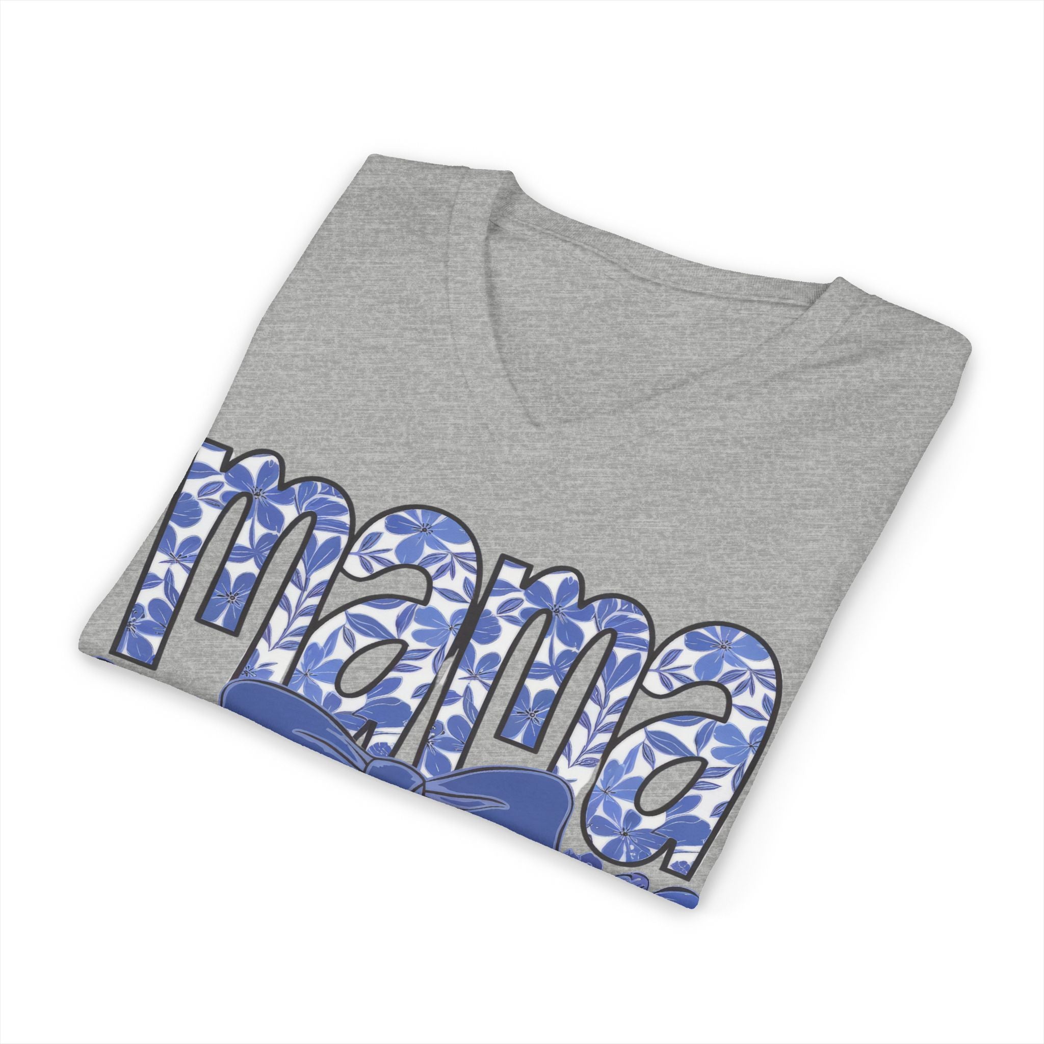 Mama Floral Bow V-Neck Tee — Mothers Day Gift Tee