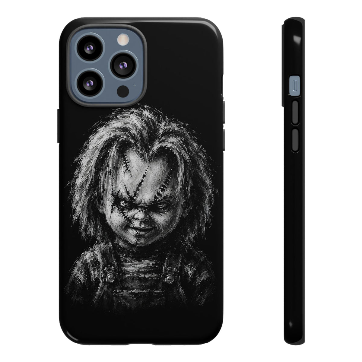 Horror Doll Phone Case - Chucky-Inspired Creepy Portrait Tough Case