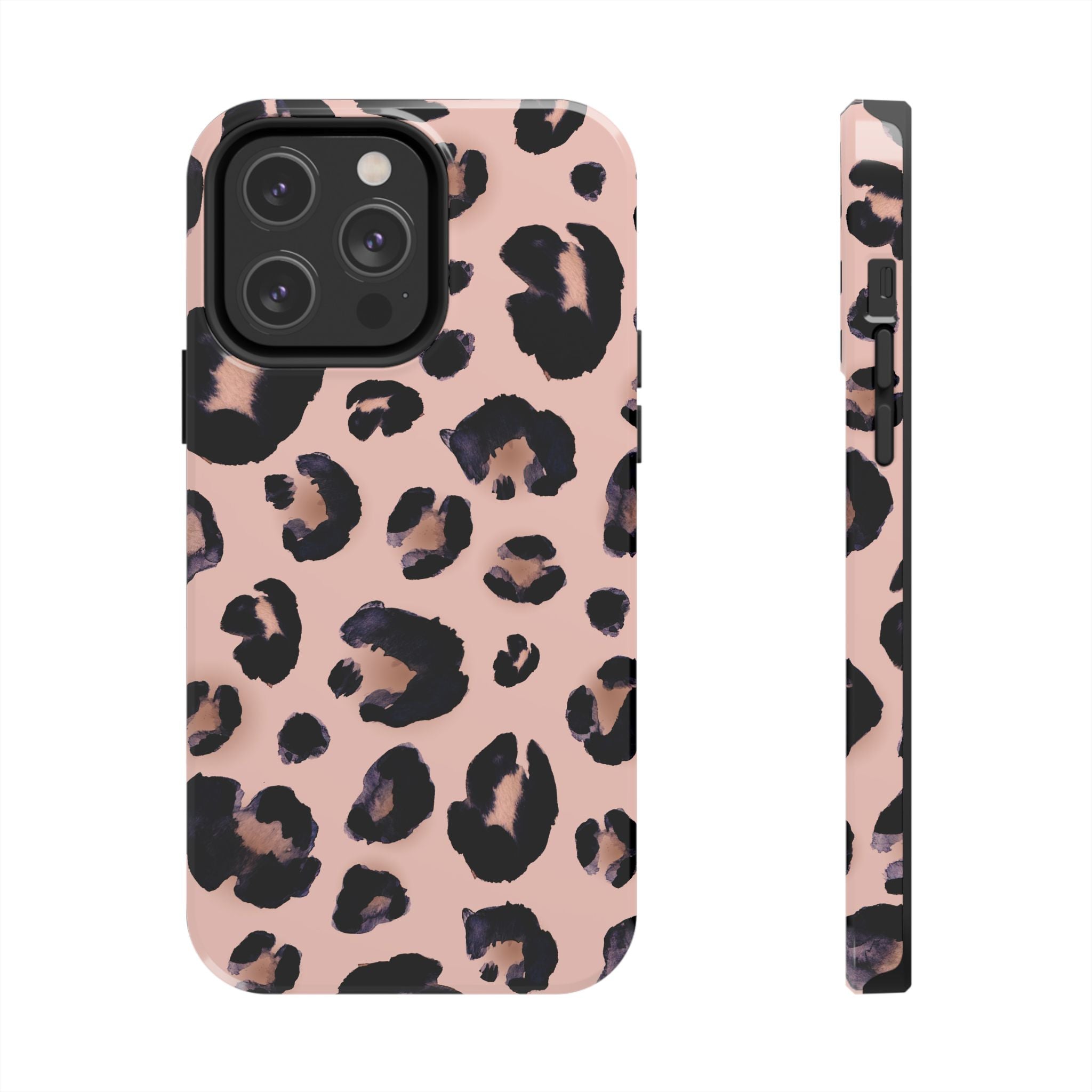 Leopard Print Tough Phone Case — Pink Animal Print Protective Cover