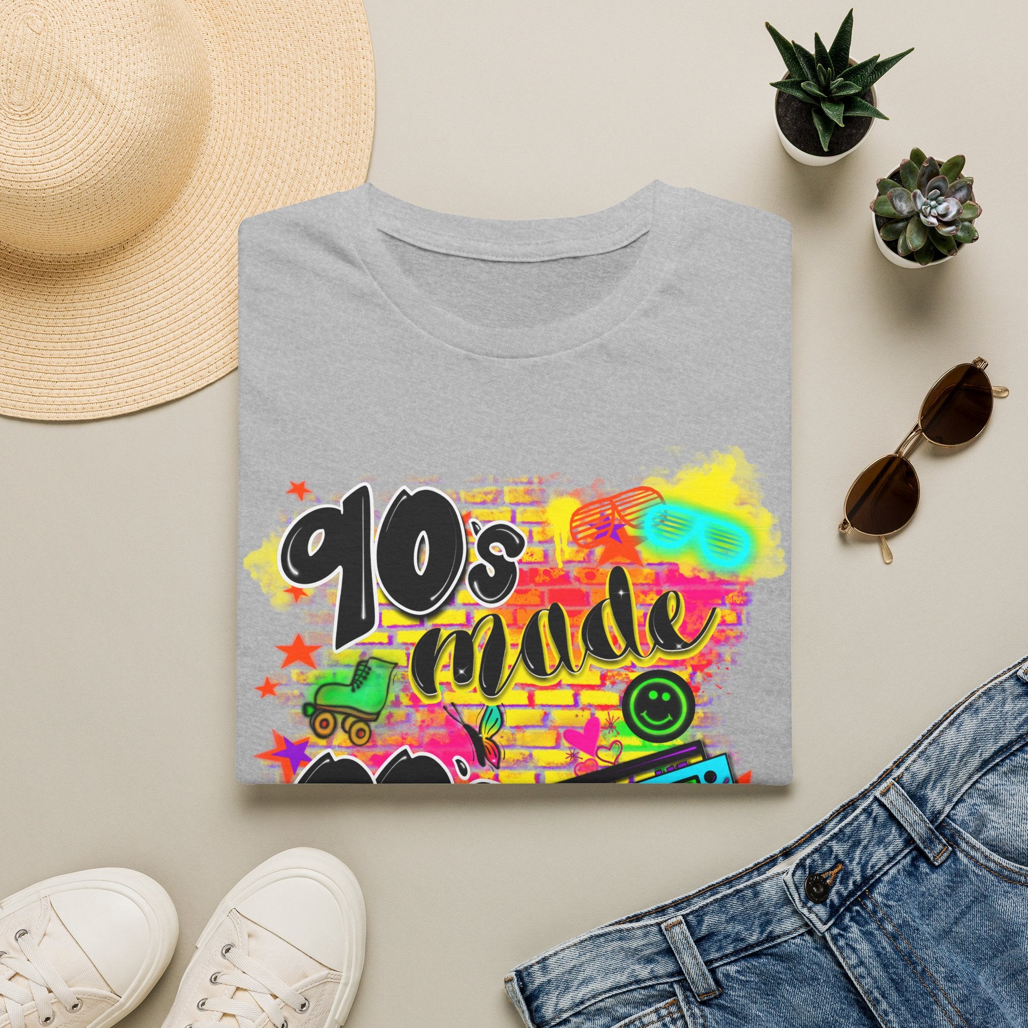 90s Vibes T-Shirt — '90s Made, 00s Raised' Retro Graffiti Tee