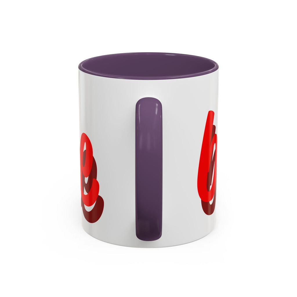 Be Mine Mug | Heart Valentine Coffee Mug, Accent Handle and Rim