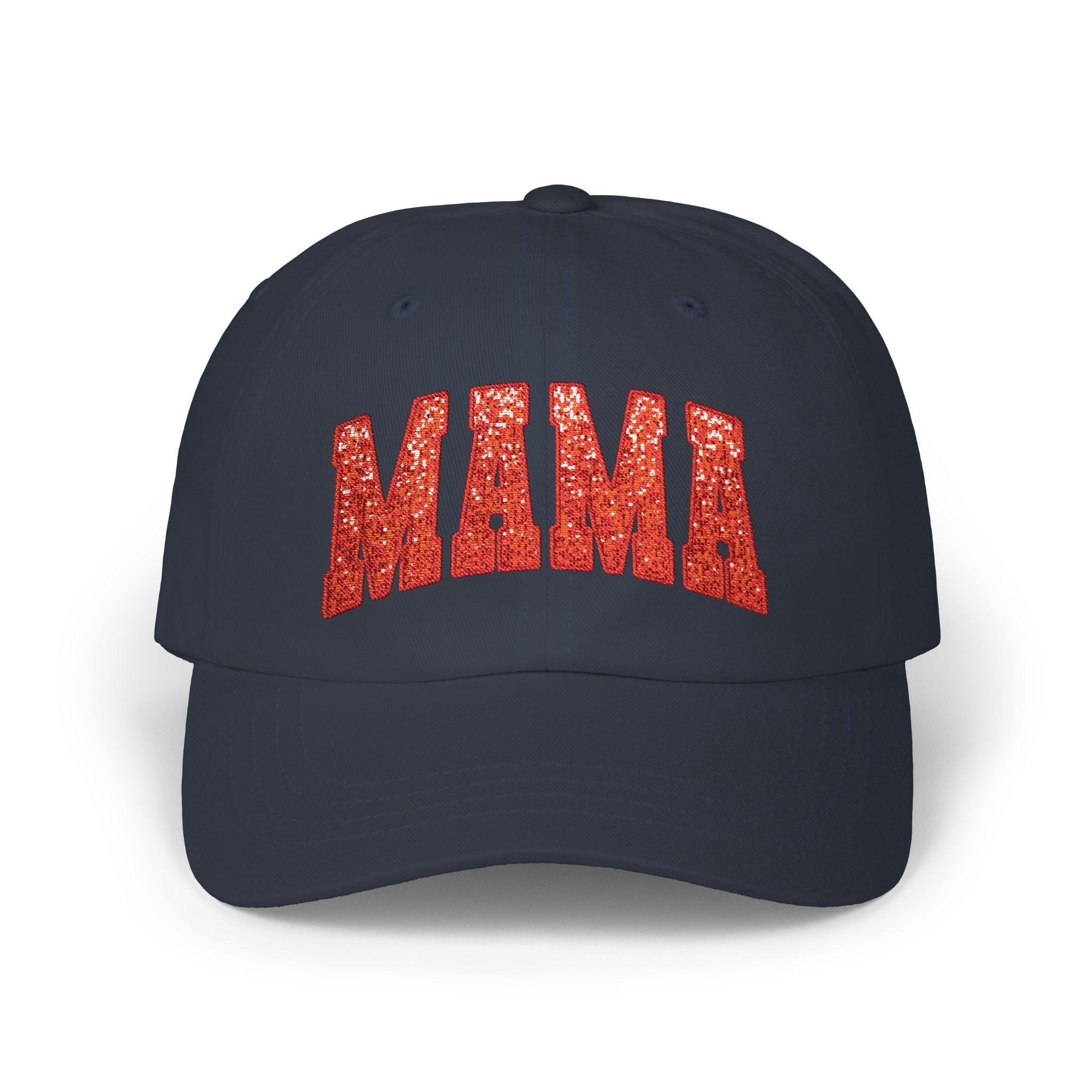 Glitter MAMA Cap | Dad Cap Hat, Sequin Text Embroidered Style