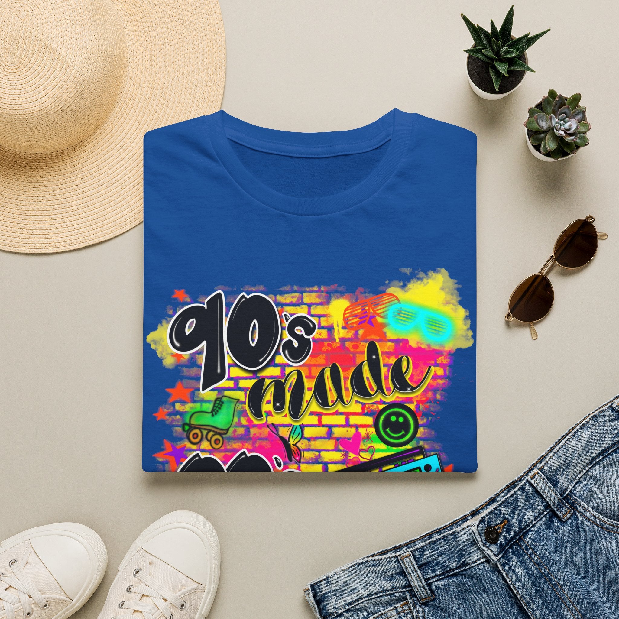 90s Vibes T-Shirt — '90s Made, 00s Raised' Retro Graffiti Tee