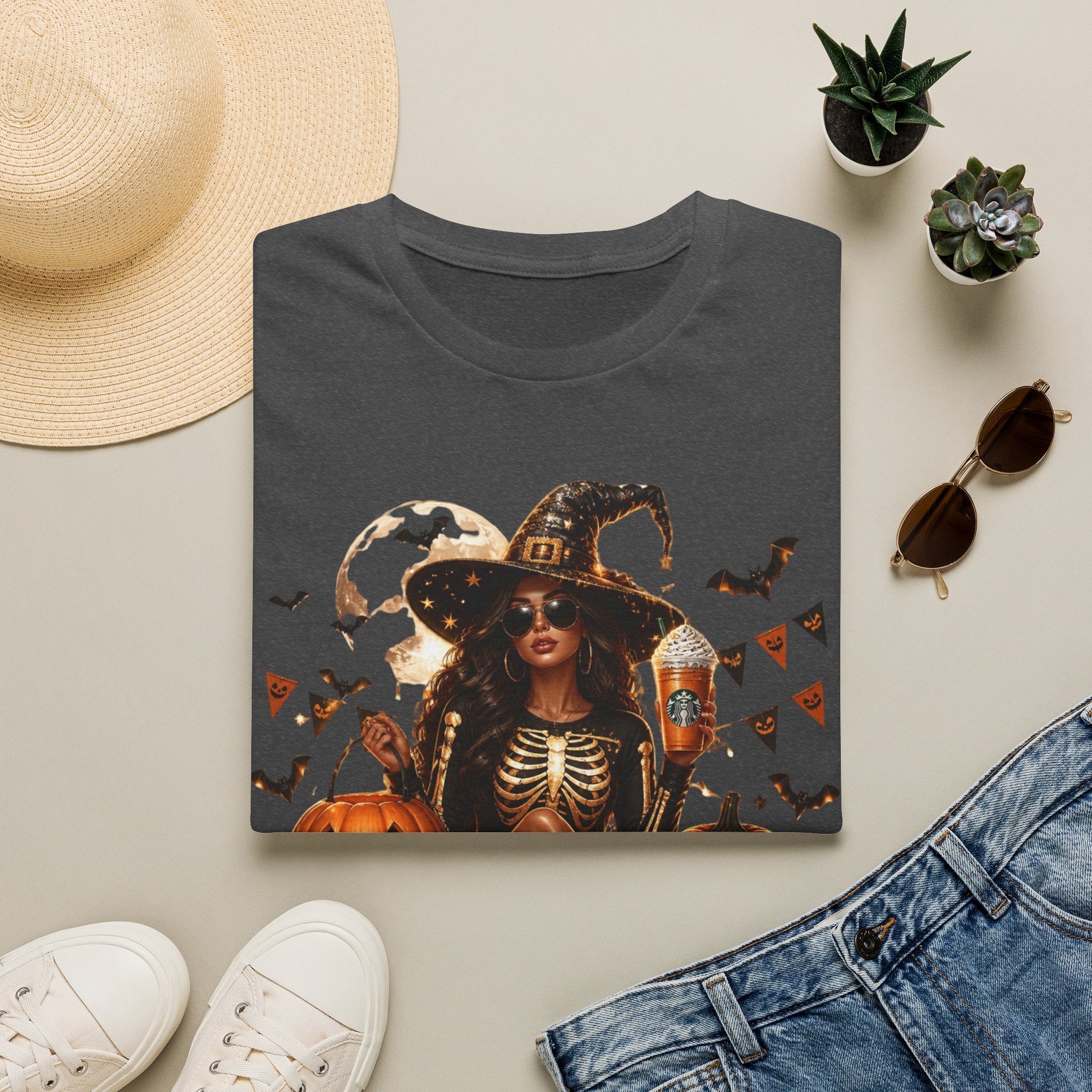 Halloween Witch T-Shirt — "And Just Here in the Boo" Graphic Tee