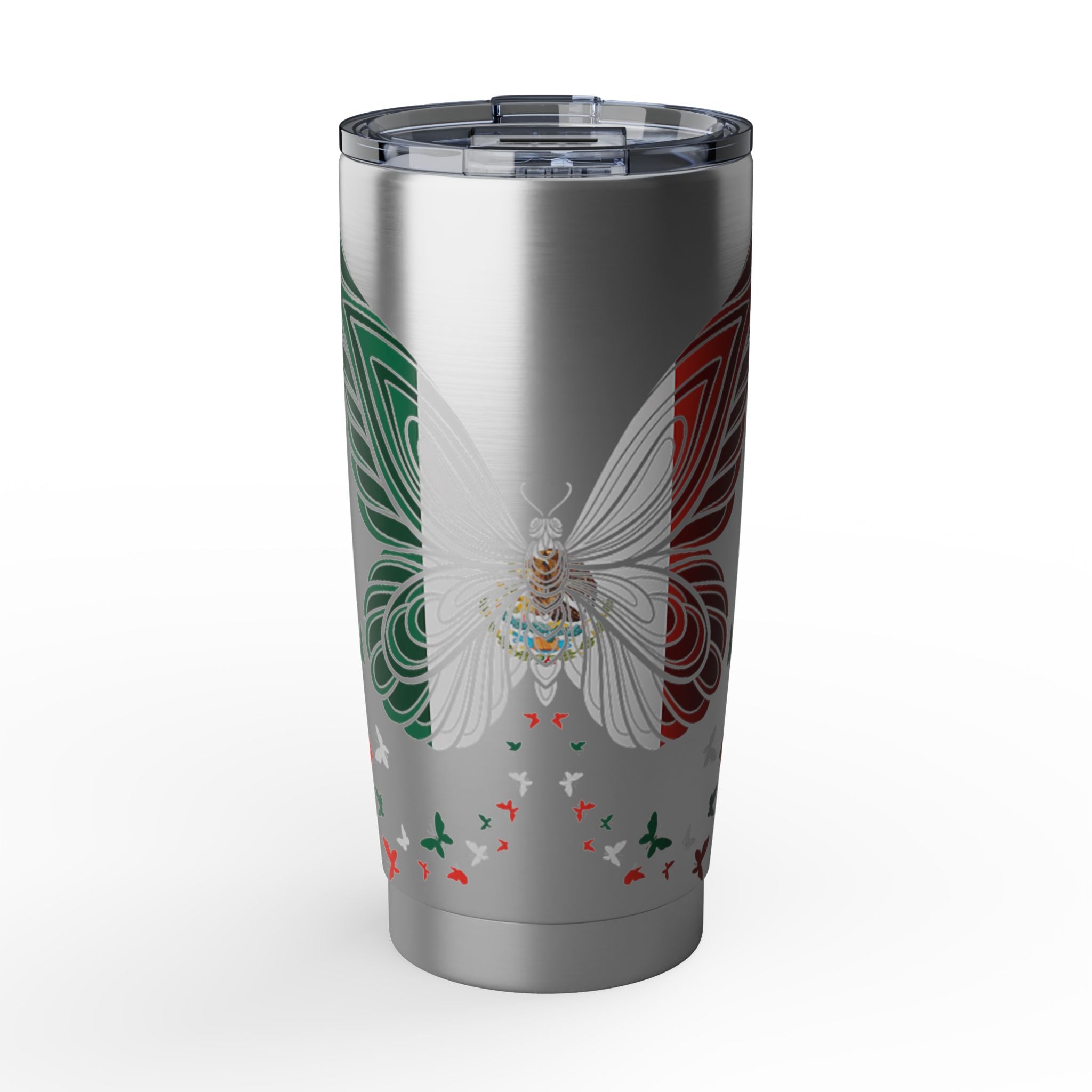 Mexican Butterfly 20oz Tumbler — Patriotic Rose & Bow Travel Cup