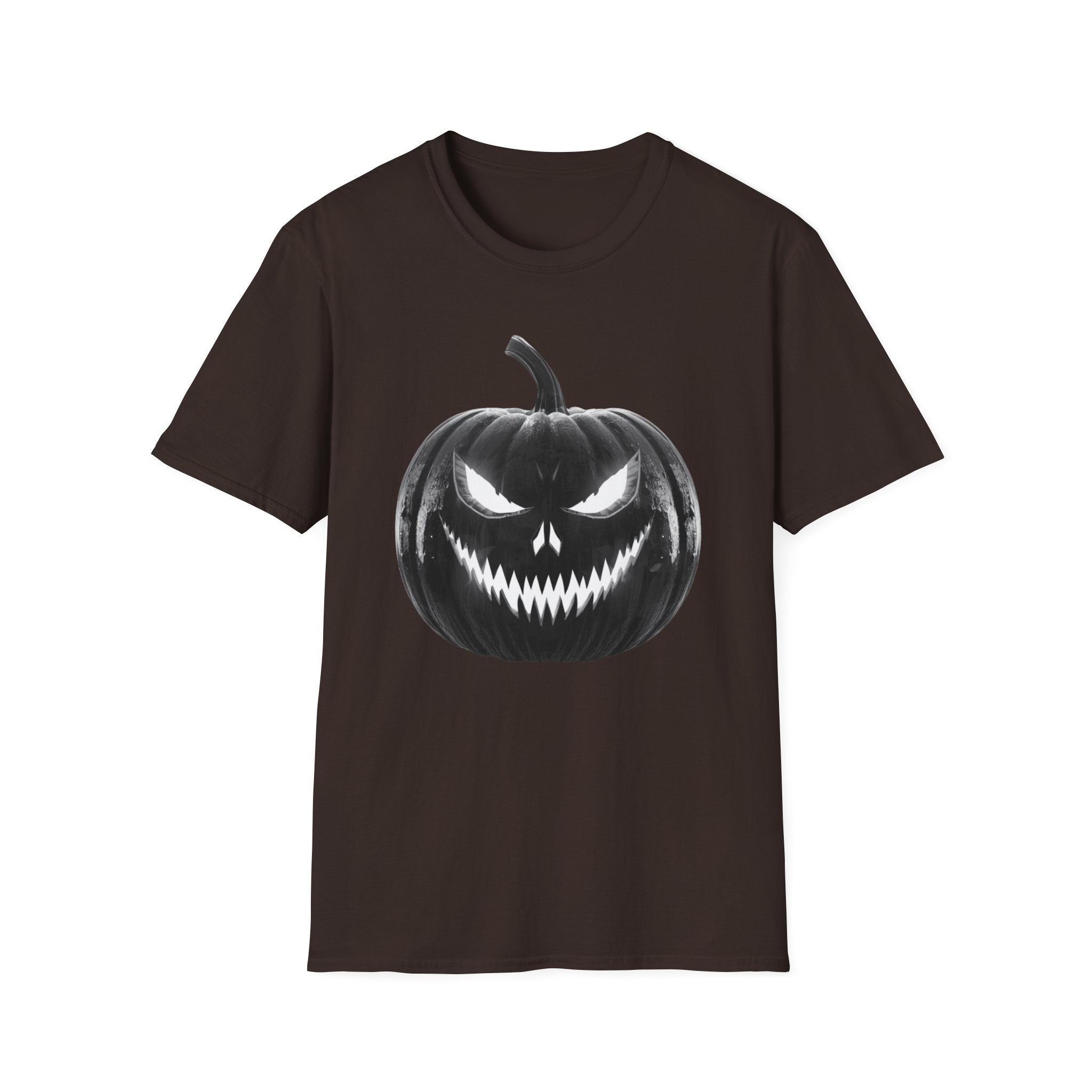 Halloween Jack-O'-Lantern T-Shirt — Spooky Black Pumpkin Graphic