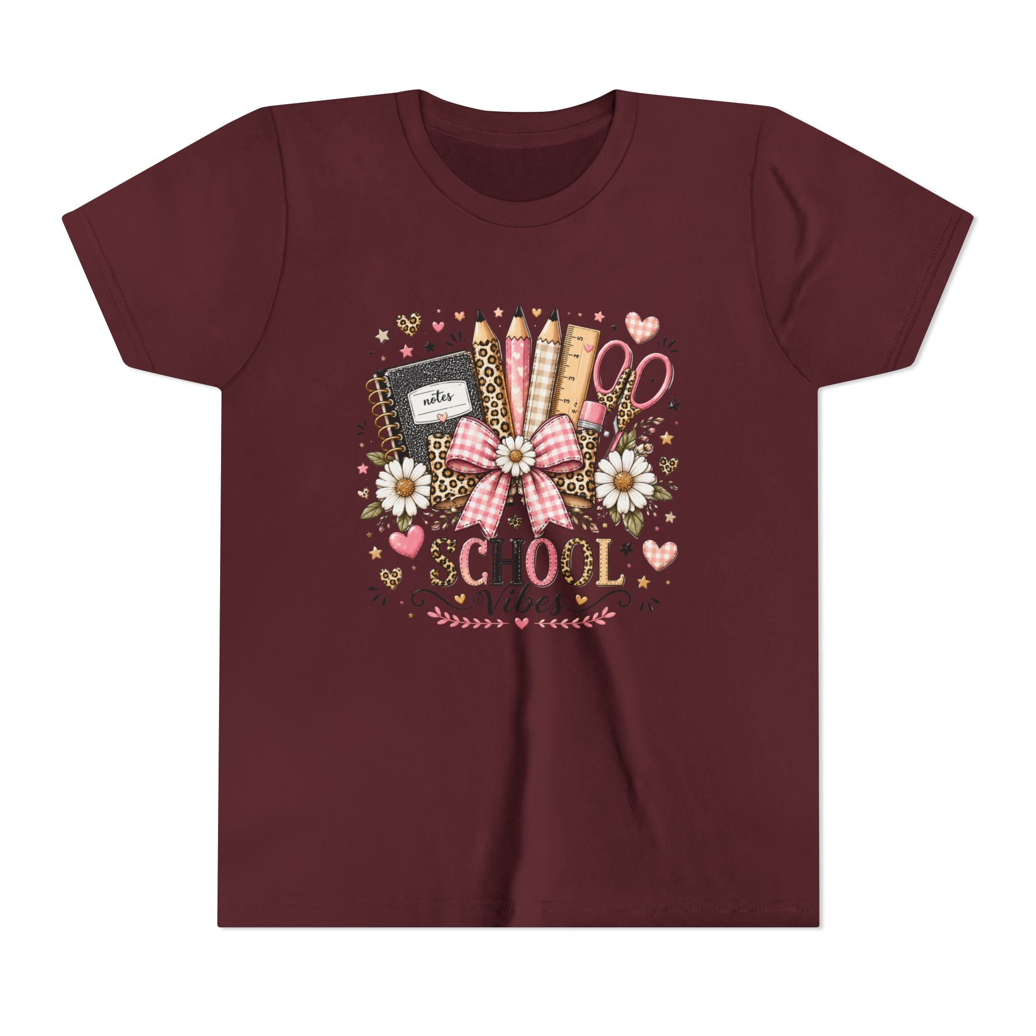 Youth Tee — "School Vibes" Back-to-School Graphic