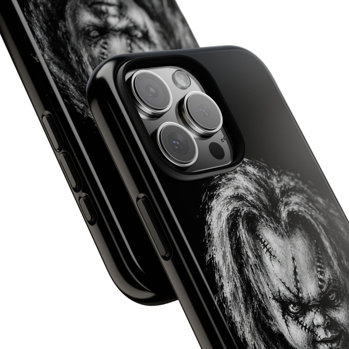 Horror Doll Phone Case - Chucky-Inspired Creepy Portrait Tough Case