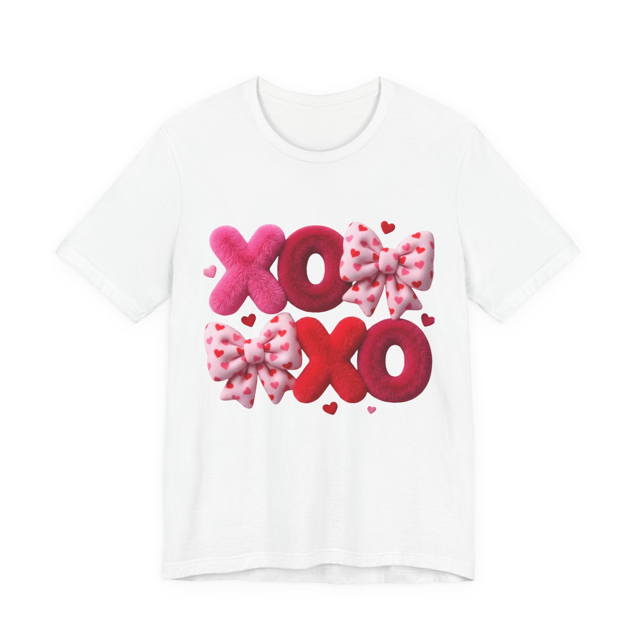 XOXO Bow Hearts T-Shirt | Love Scribble Back Tee