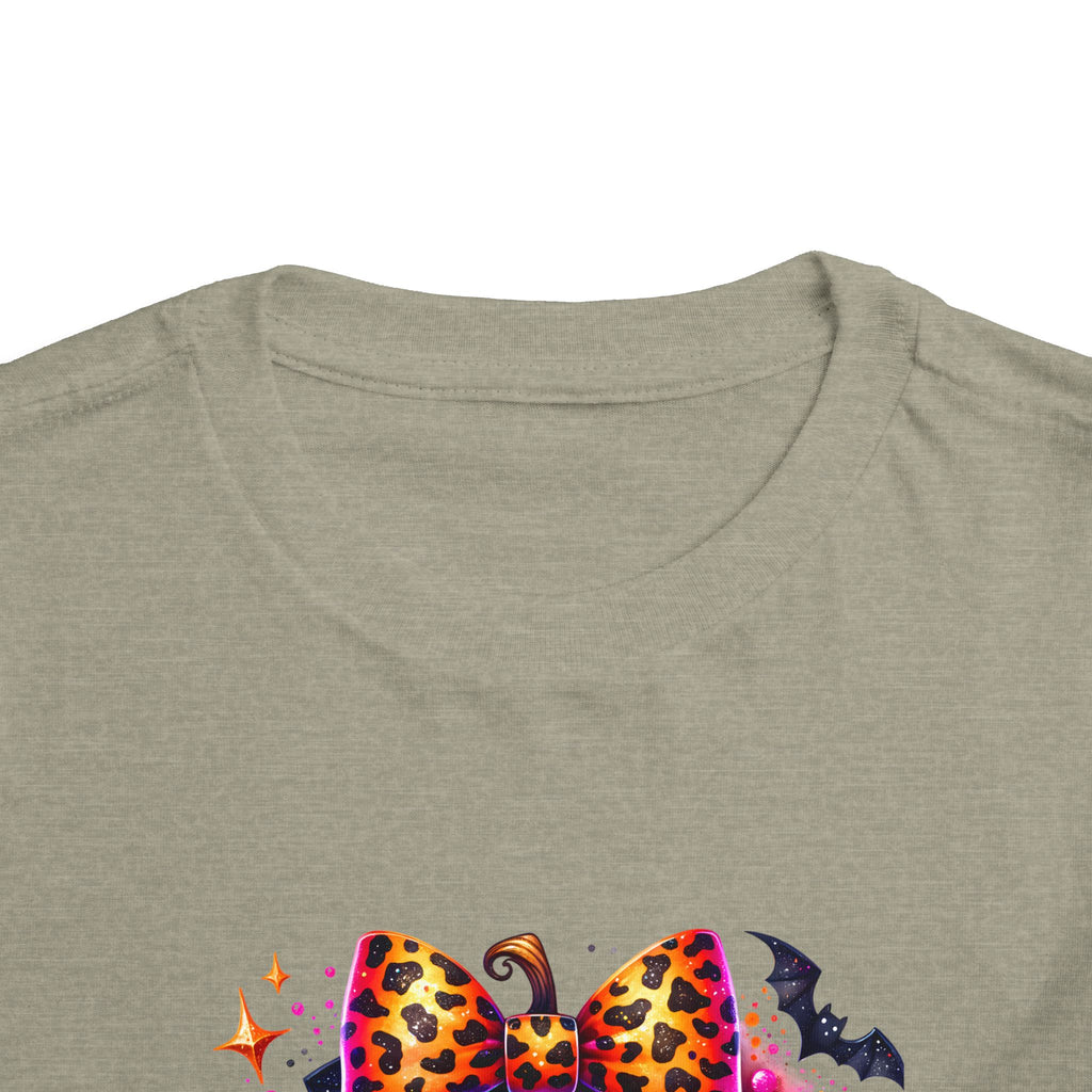 Toddler Tee — "Spooky Season" Pumpkin Bow Halloween Shirt