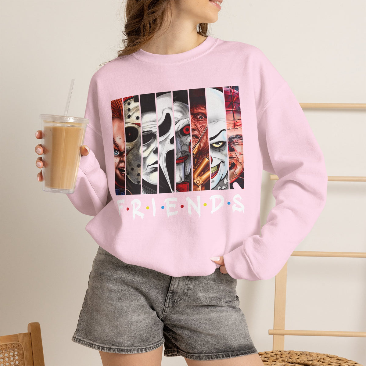 Horror Icons "Friends" Crewneck Sweatshirt