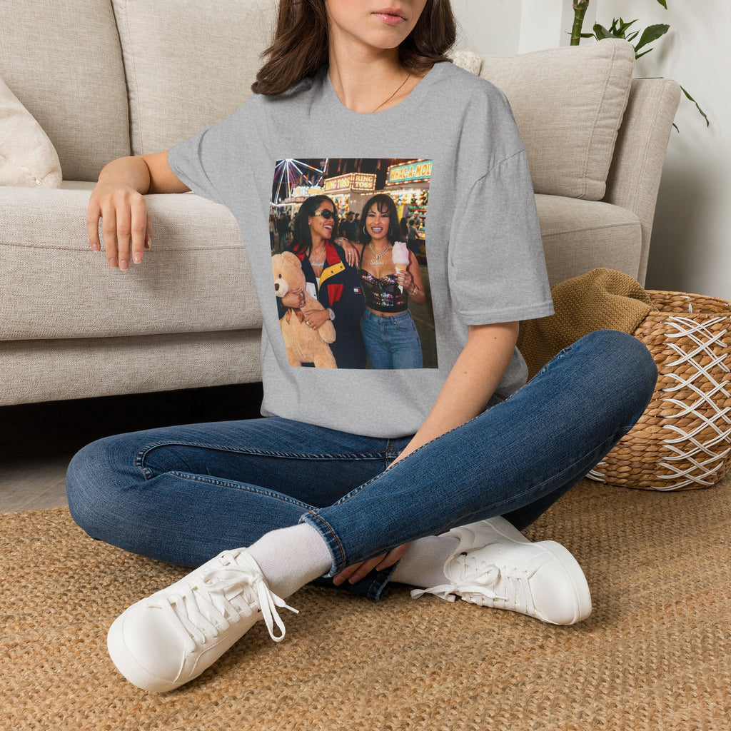 Photo Carnival T‑Shirt — Retro Fair Friends Tee (Cotton Graphic)