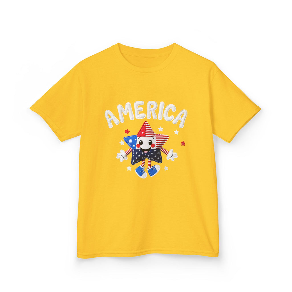 Kids Tee - Cute Patriotic Star 'America' Fourth of July Shirt