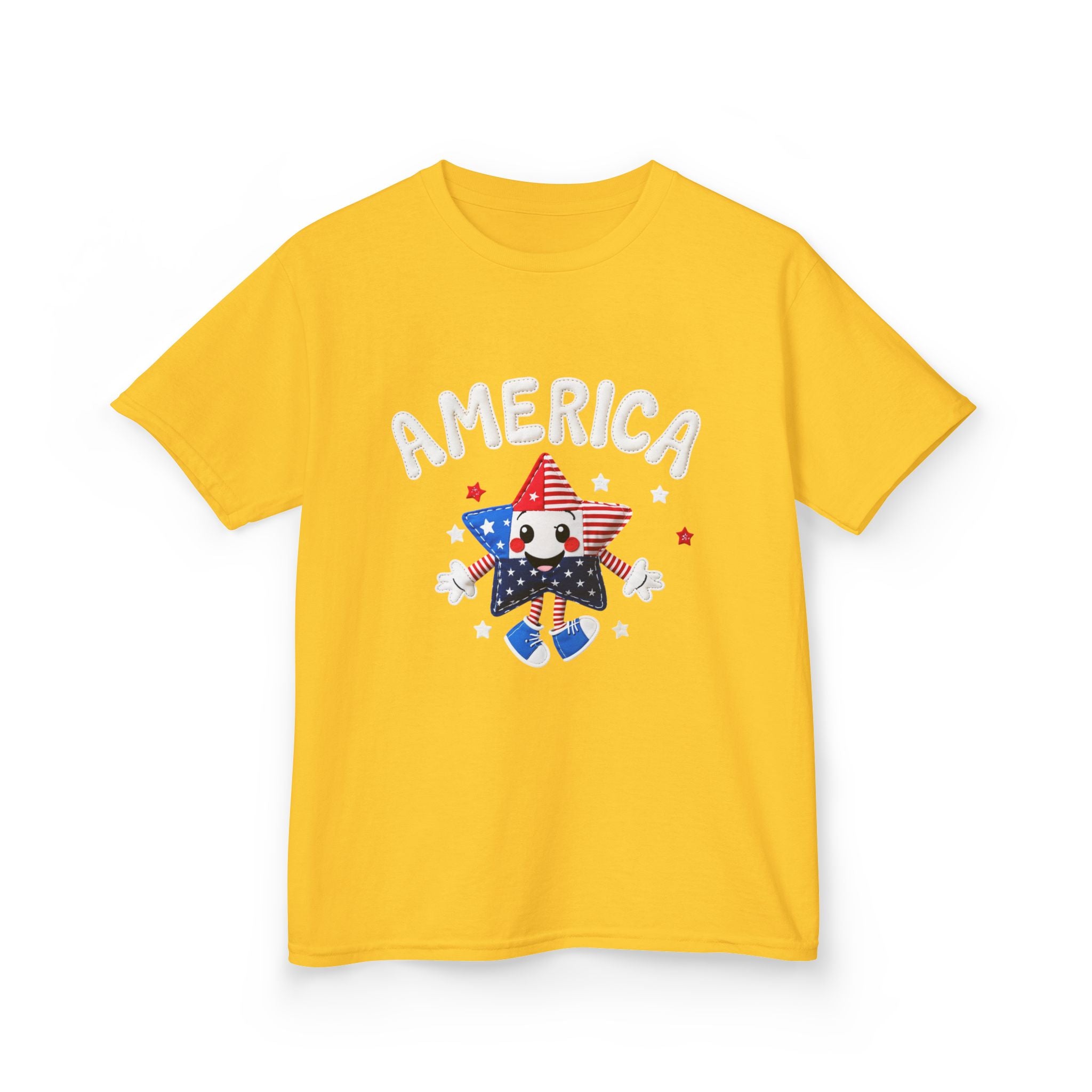 Kids Tee - Cute Patriotic Star 'America' Fourth of July Shirt