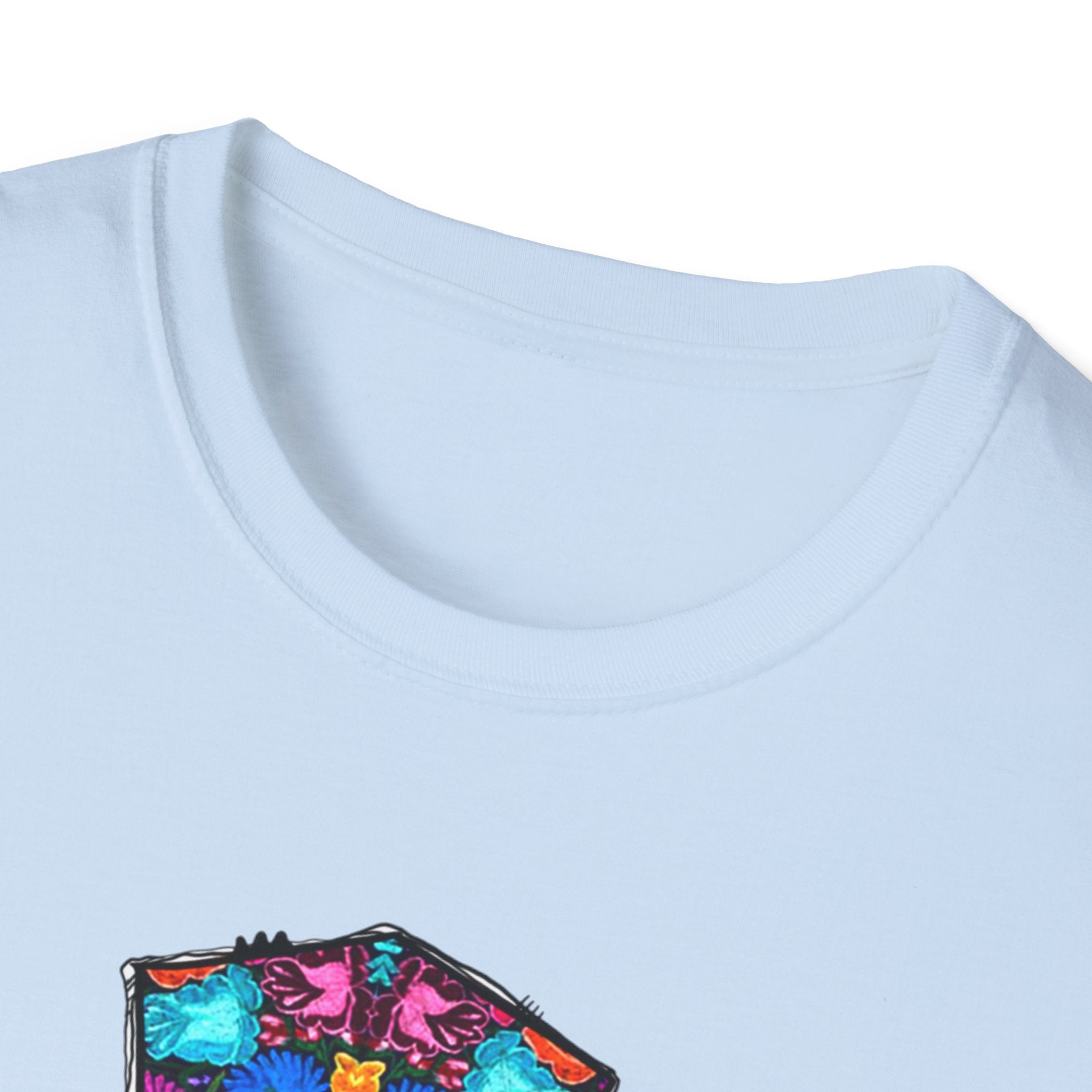 Our Lady of Guadalupe Cross T-Shirt | Religious Mexican Folk Art