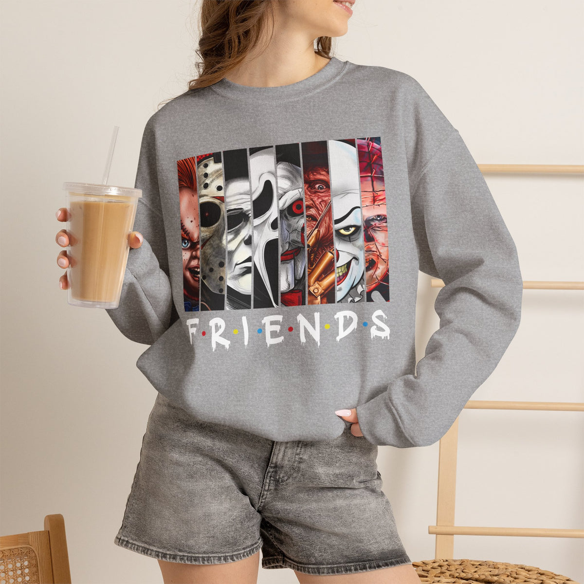 Horror Icons "Friends" Crewneck Sweatshirt