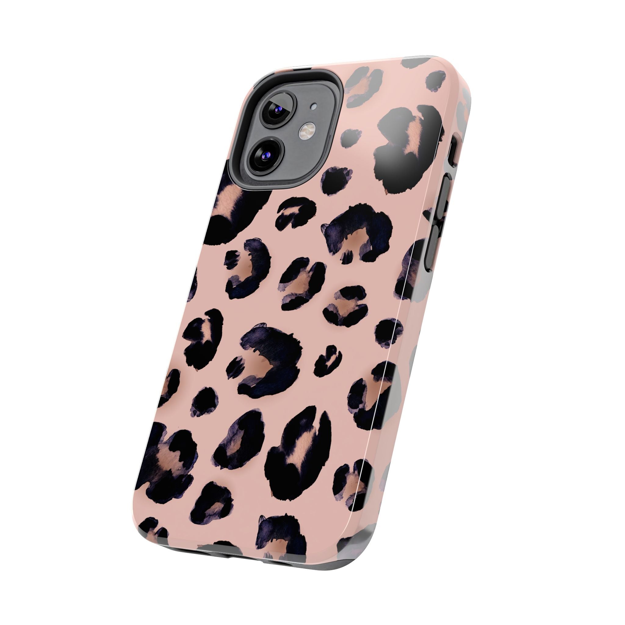 Leopard Print Tough Phone Case — Pink Animal Print Protective Cover