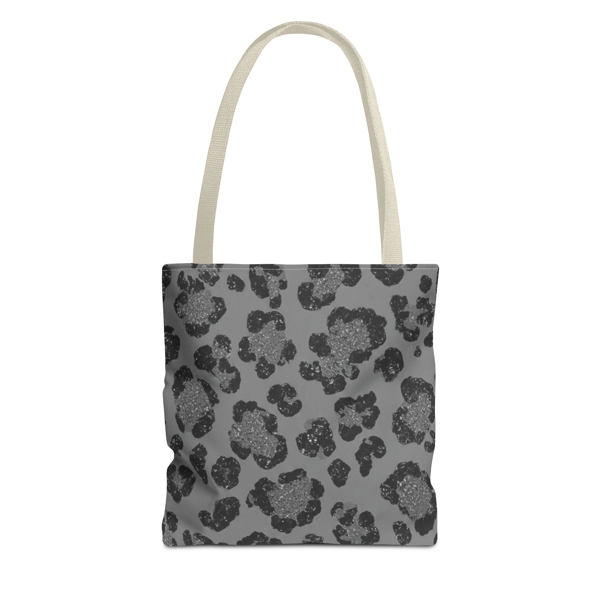 Leopard Print Tote Bag — Grey Animal Pattern All-Over-Print Tote