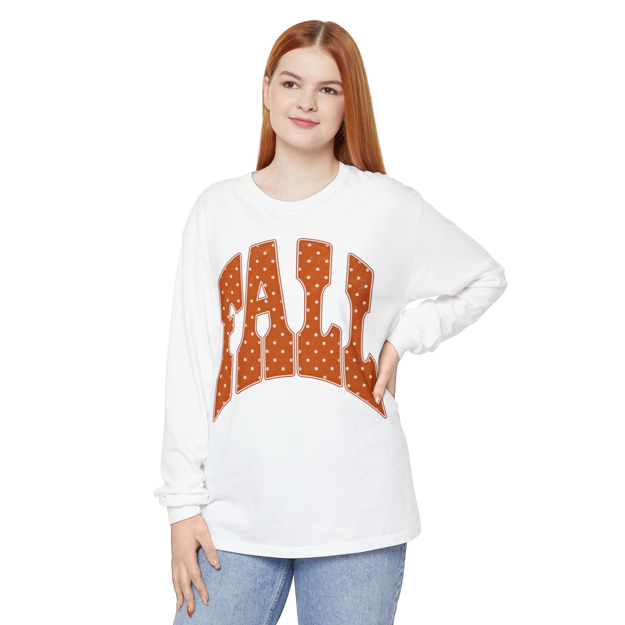 Fall Retro Dot Long Sleeve Tee