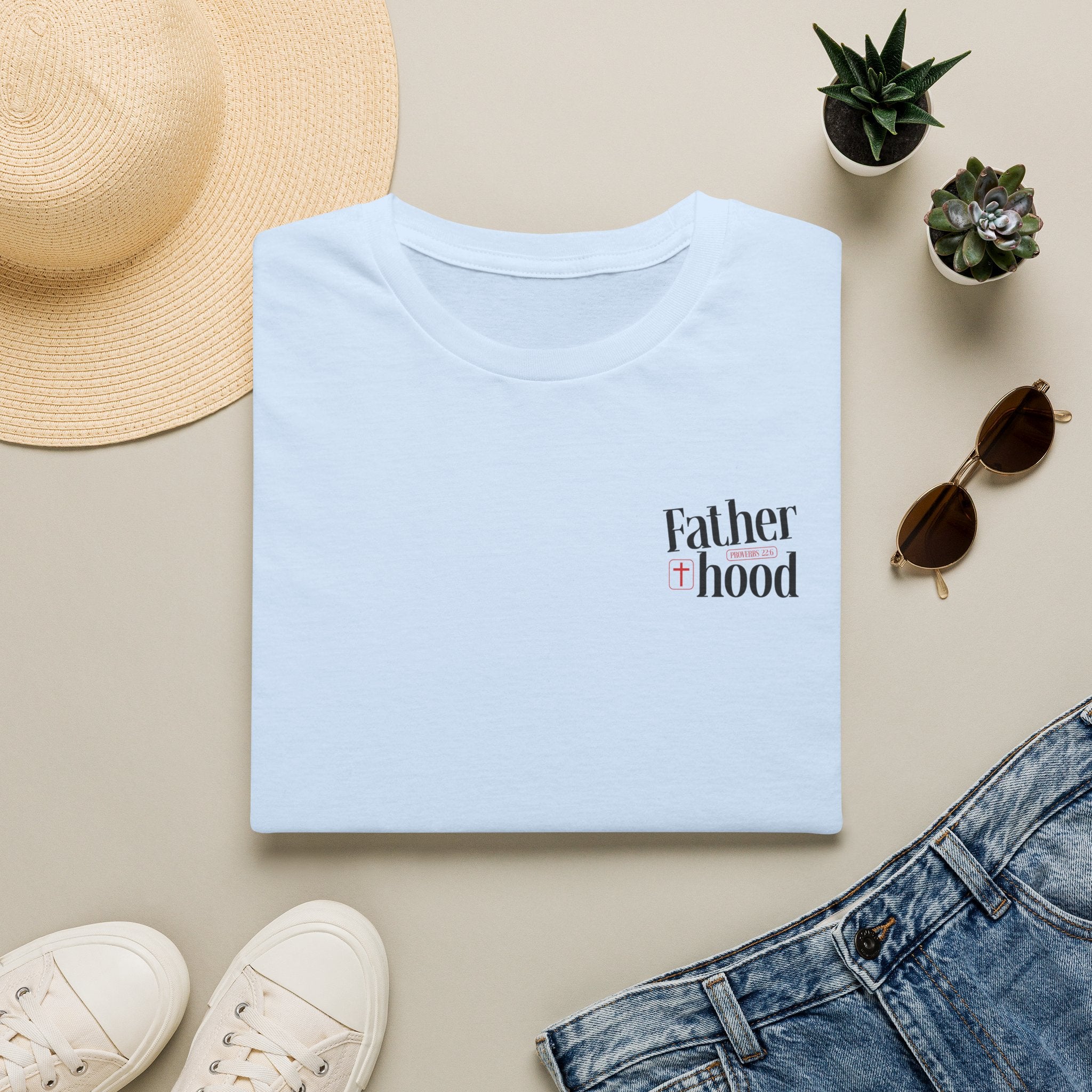 Fatherhood T-Shirt — Minimal 'Father + Hood' Dad Tee | New Dad Gift, Father’s Day