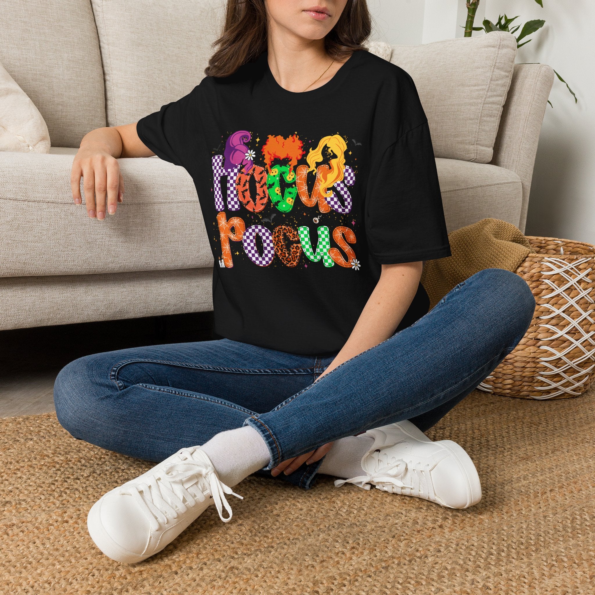 Hocus Pocus Halloween T‑Shirt — Colorful Witch Sisters Movie Tribute
