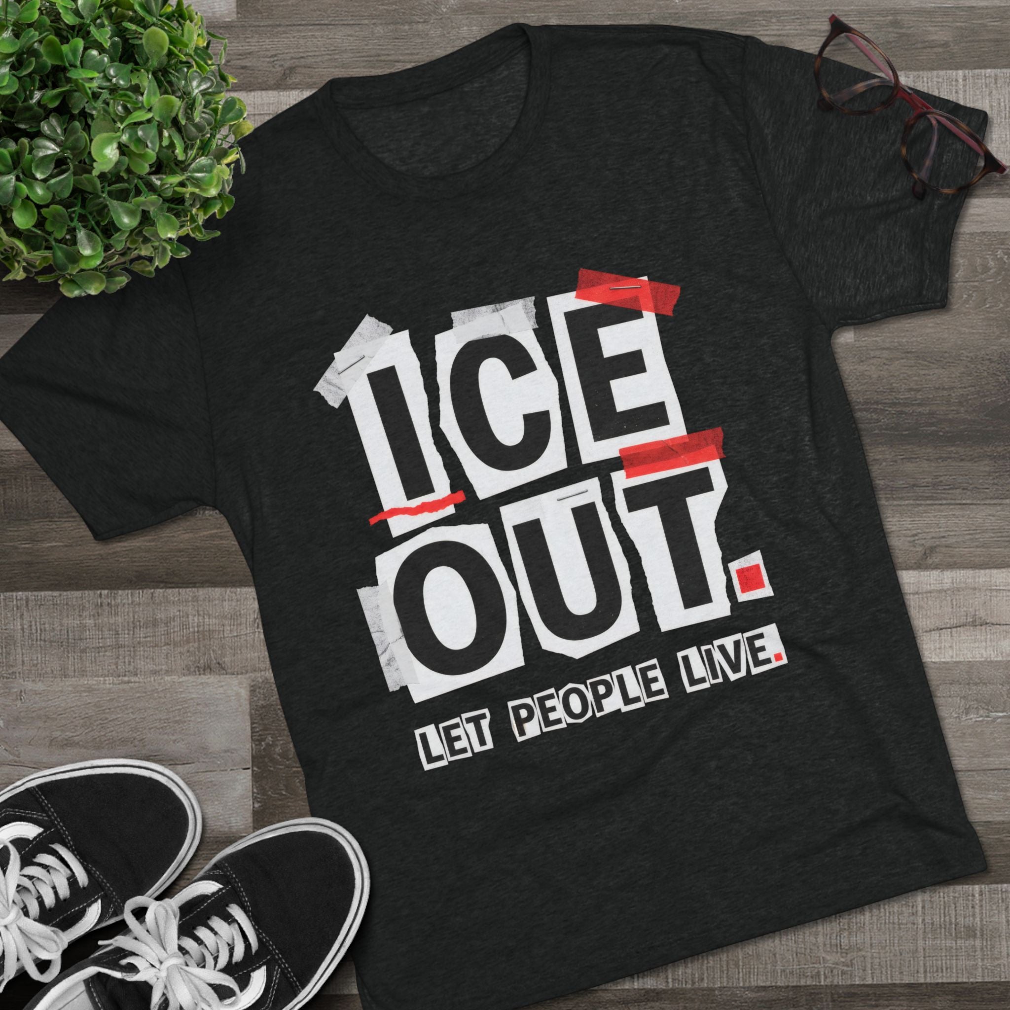 Ice Out Tee — "Let People Live" Graphic Crewneck
