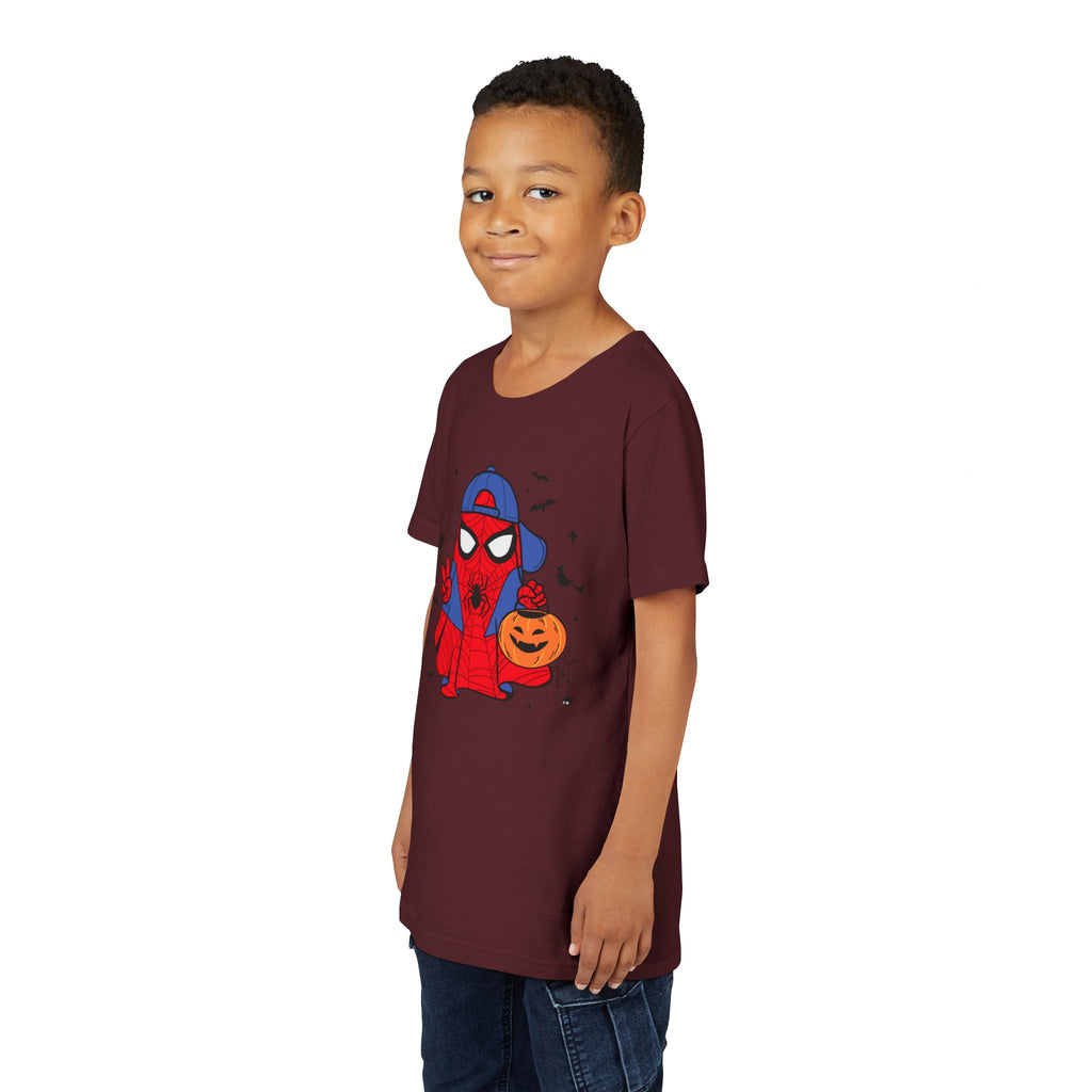 Kids Halloween Spider Superhero Tee – Cute Trick-or-Treat Pumpkin Design
