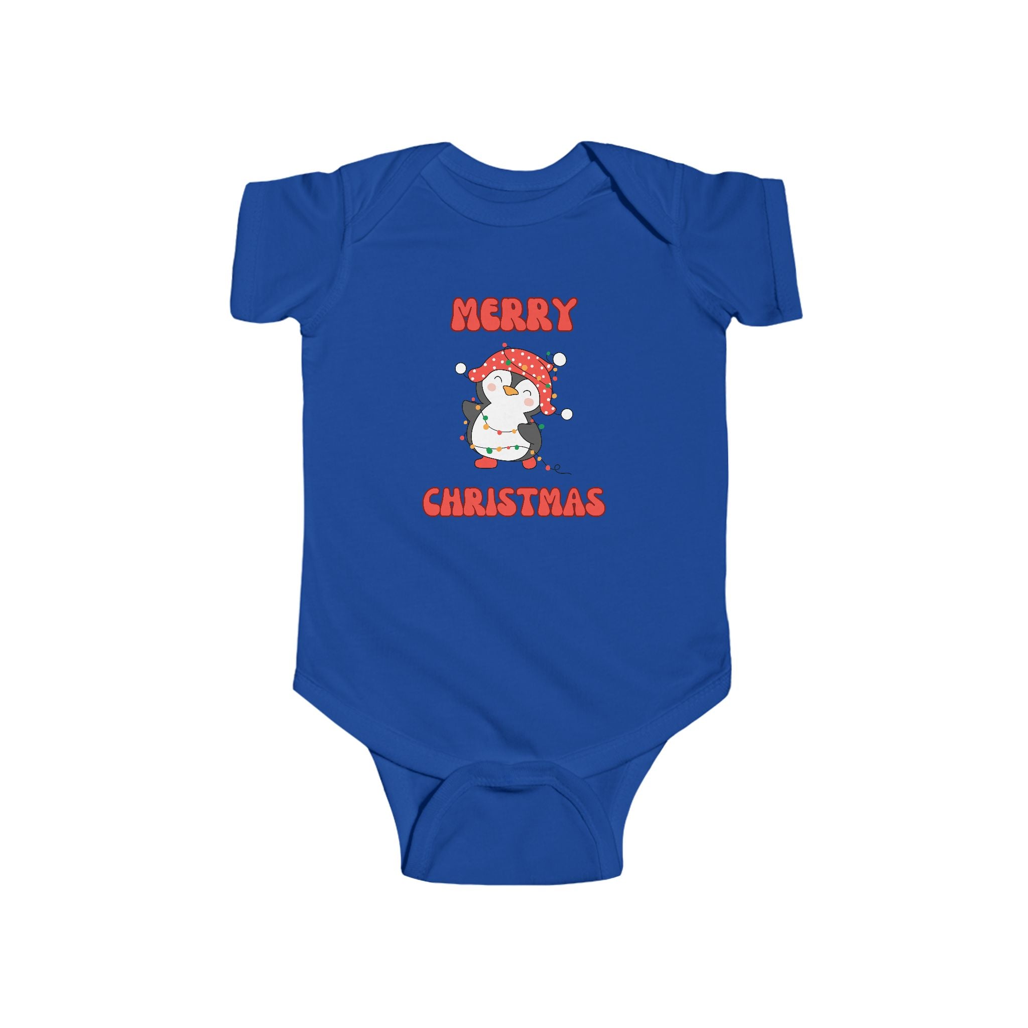 Infant Bodysuit — Cute Penguin 'Merry Christmas' Holiday Baby Onesie