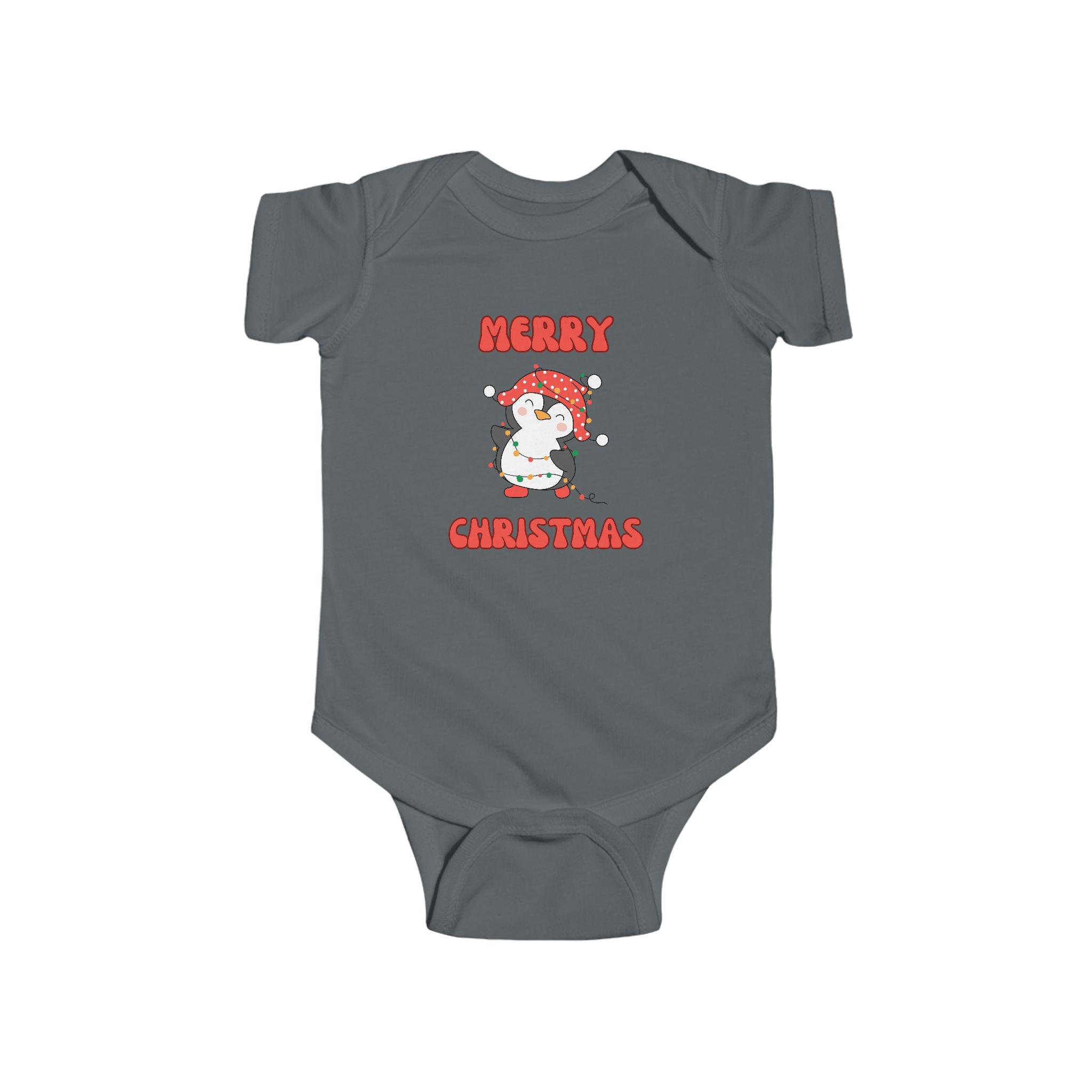Infant Bodysuit — Cute Penguin 'Merry Christmas' Holiday Baby Onesie