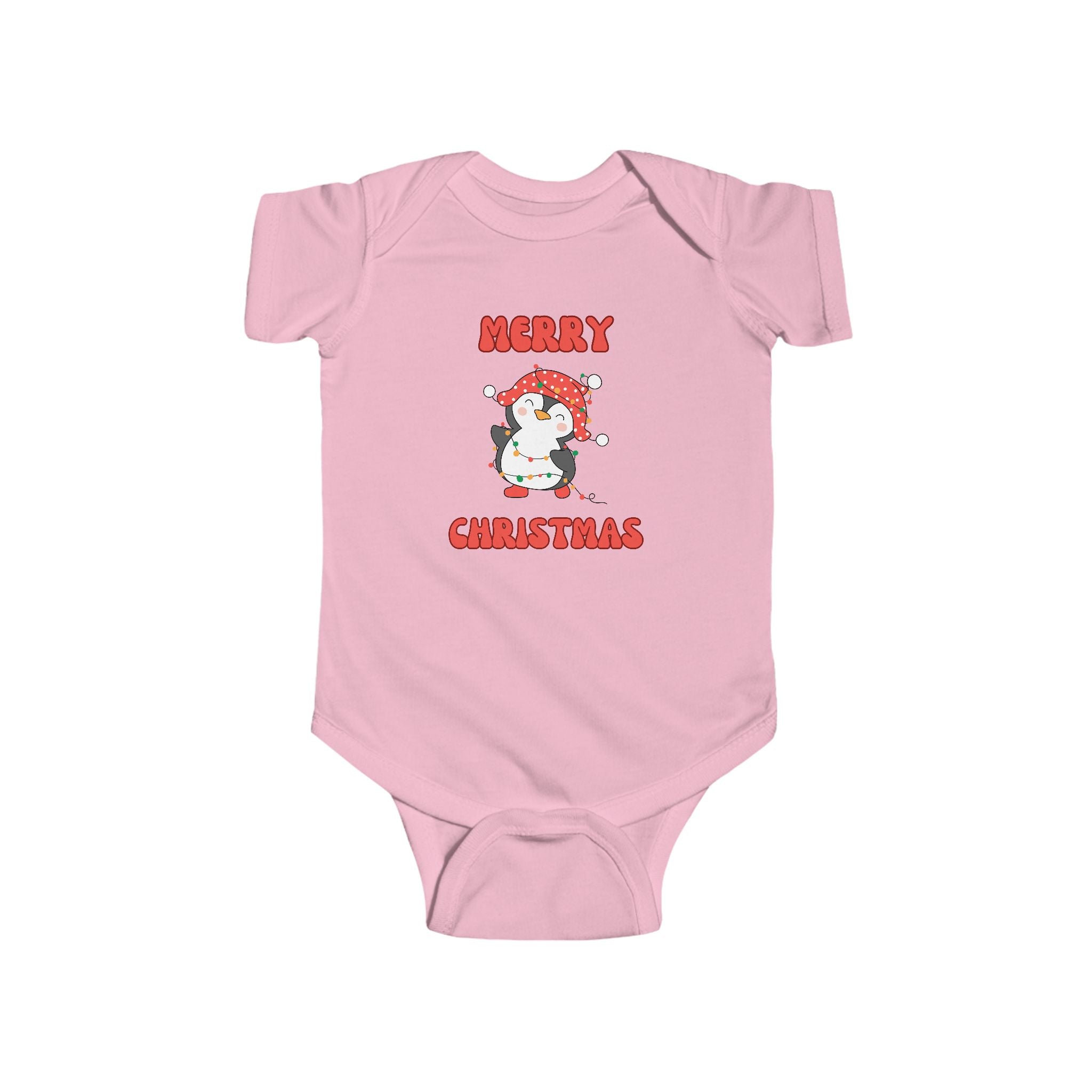 Infant Bodysuit — Cute Penguin 'Merry Christmas' Holiday Baby Onesie