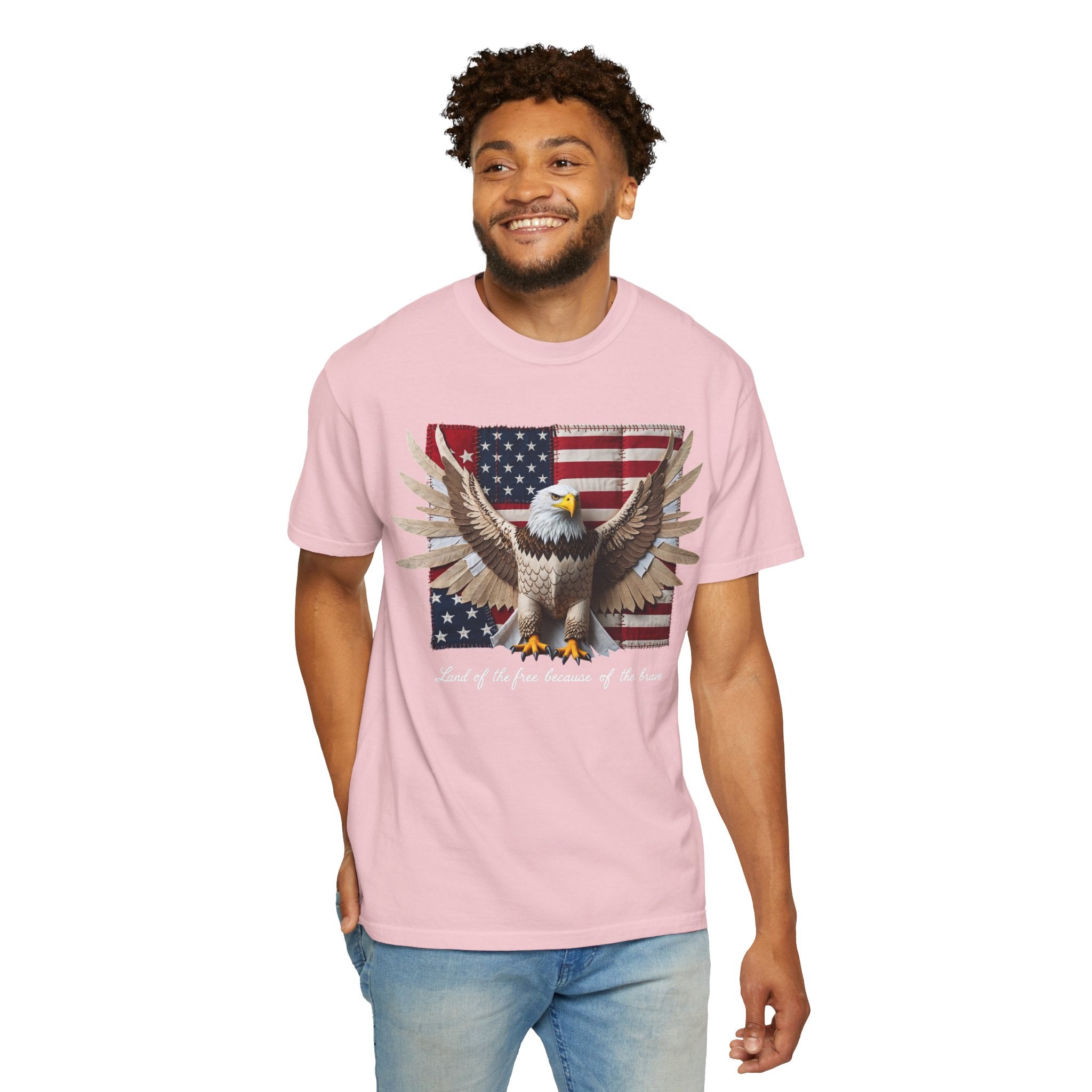 American Eagle Flag T-Shirt – Patriotic Bald Eagle Graphic Tee