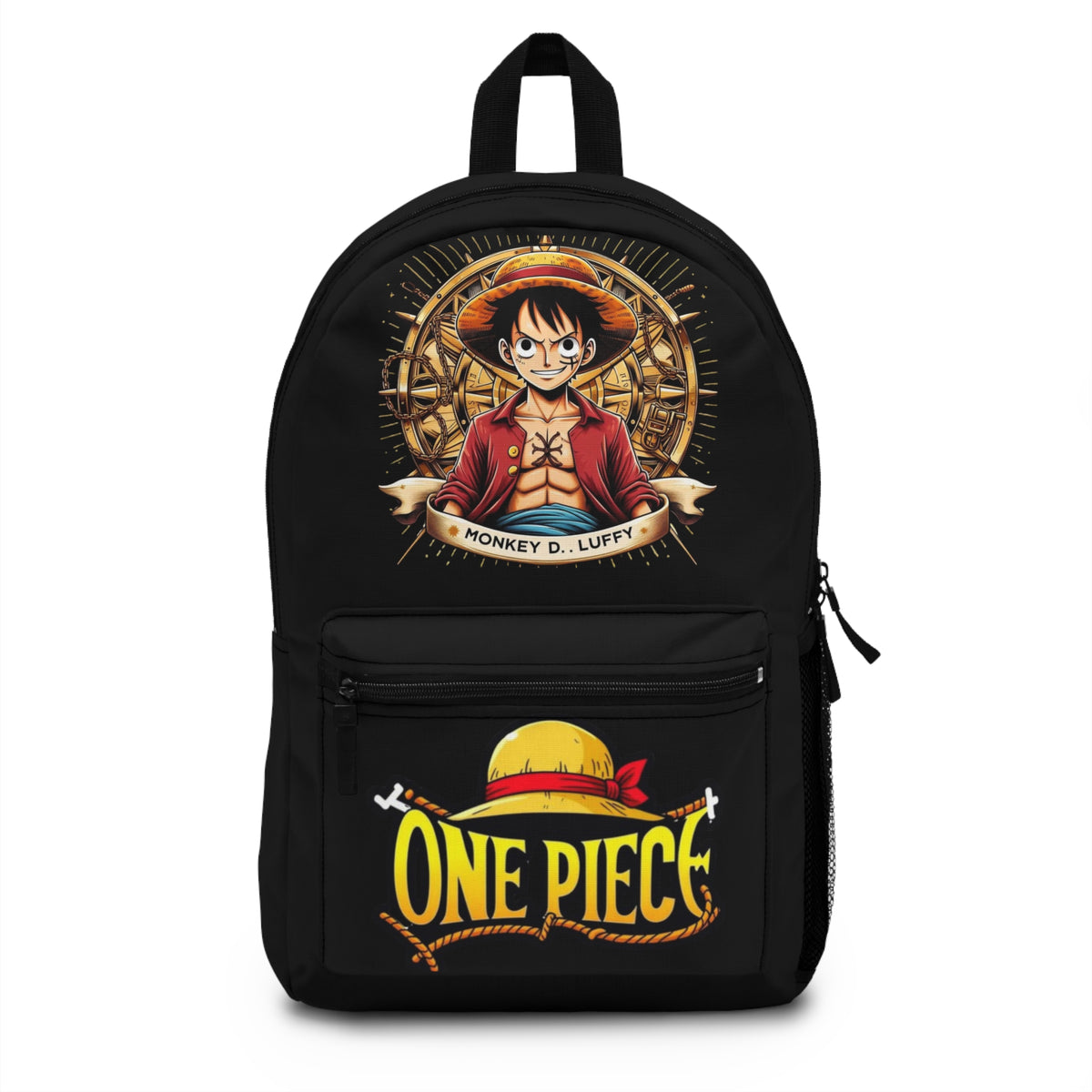 One Piece Monkey D. Luffy Backpack – Anime School Bag with Straw Hat Logo