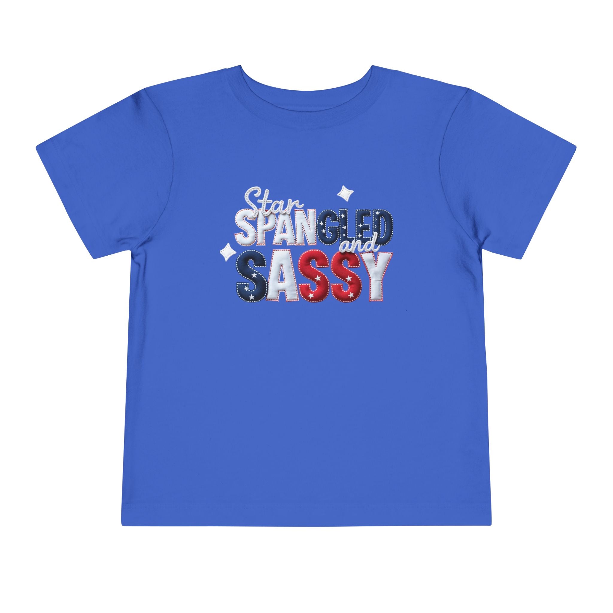Toddler Tee - "Stay Spangled Sassy" Patriotic Bow 4th of July Shirt