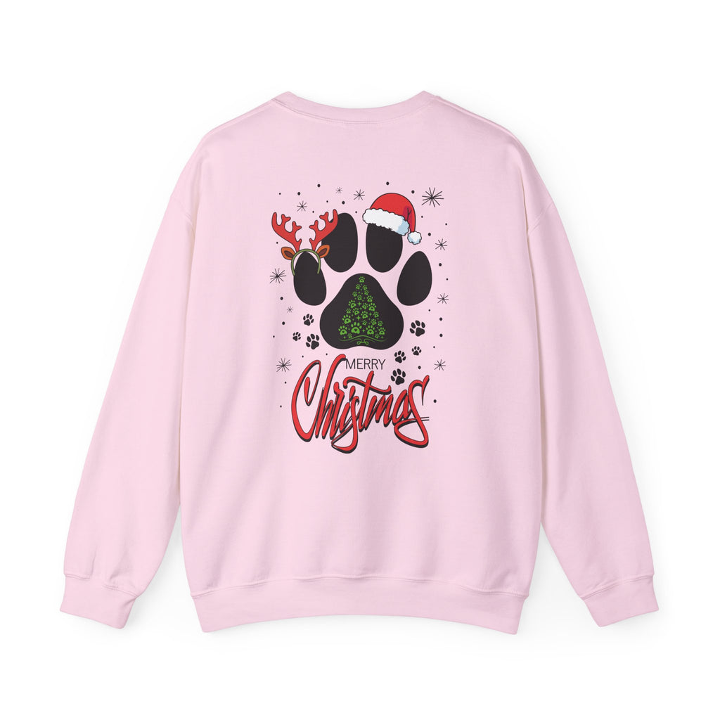 Christmas Paw Print Sweatshirt - Merry Christmas Pet Lover Crewneck