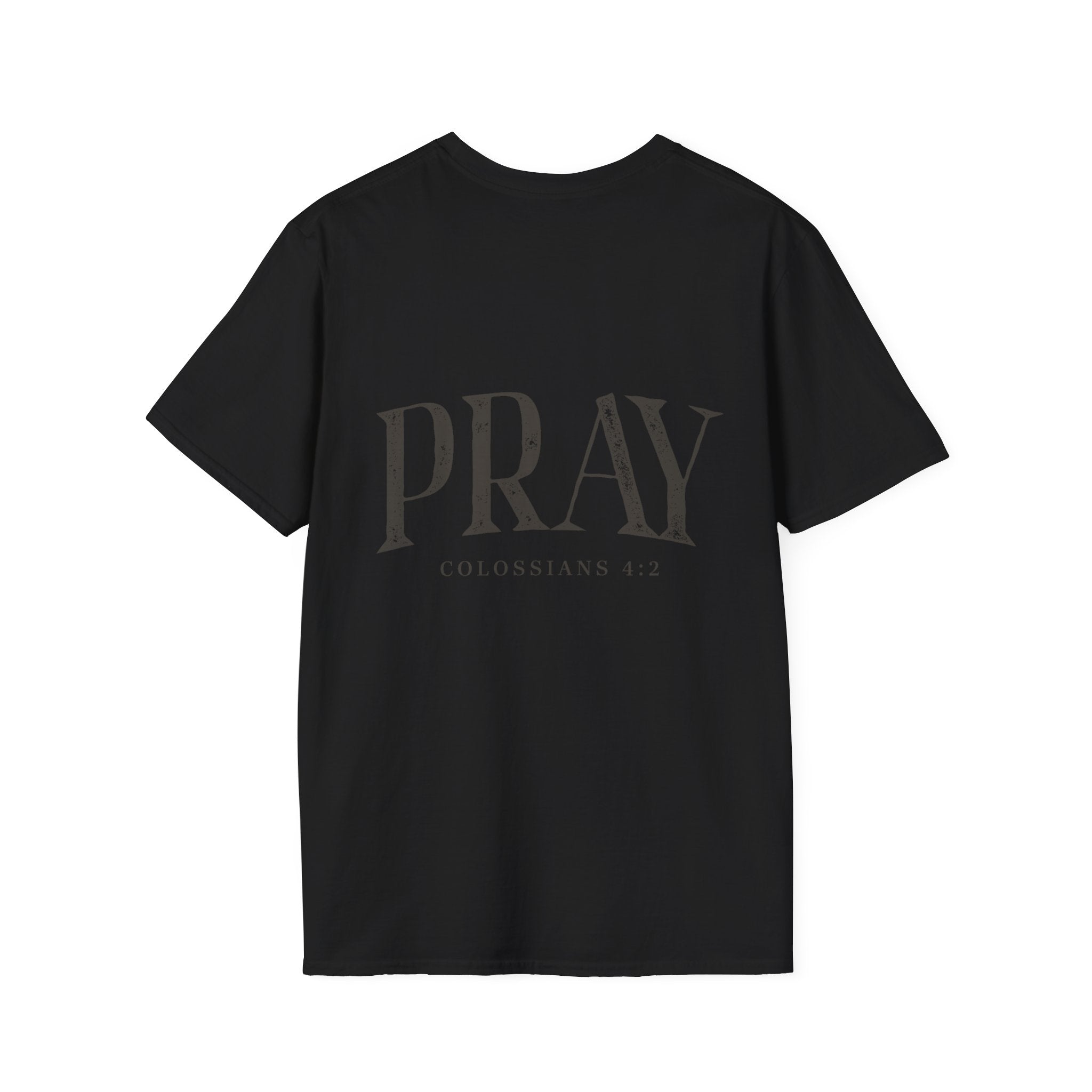 Virgin Mary Pray T-Shirt – Religious Catholic Tee with Colossians 4:2