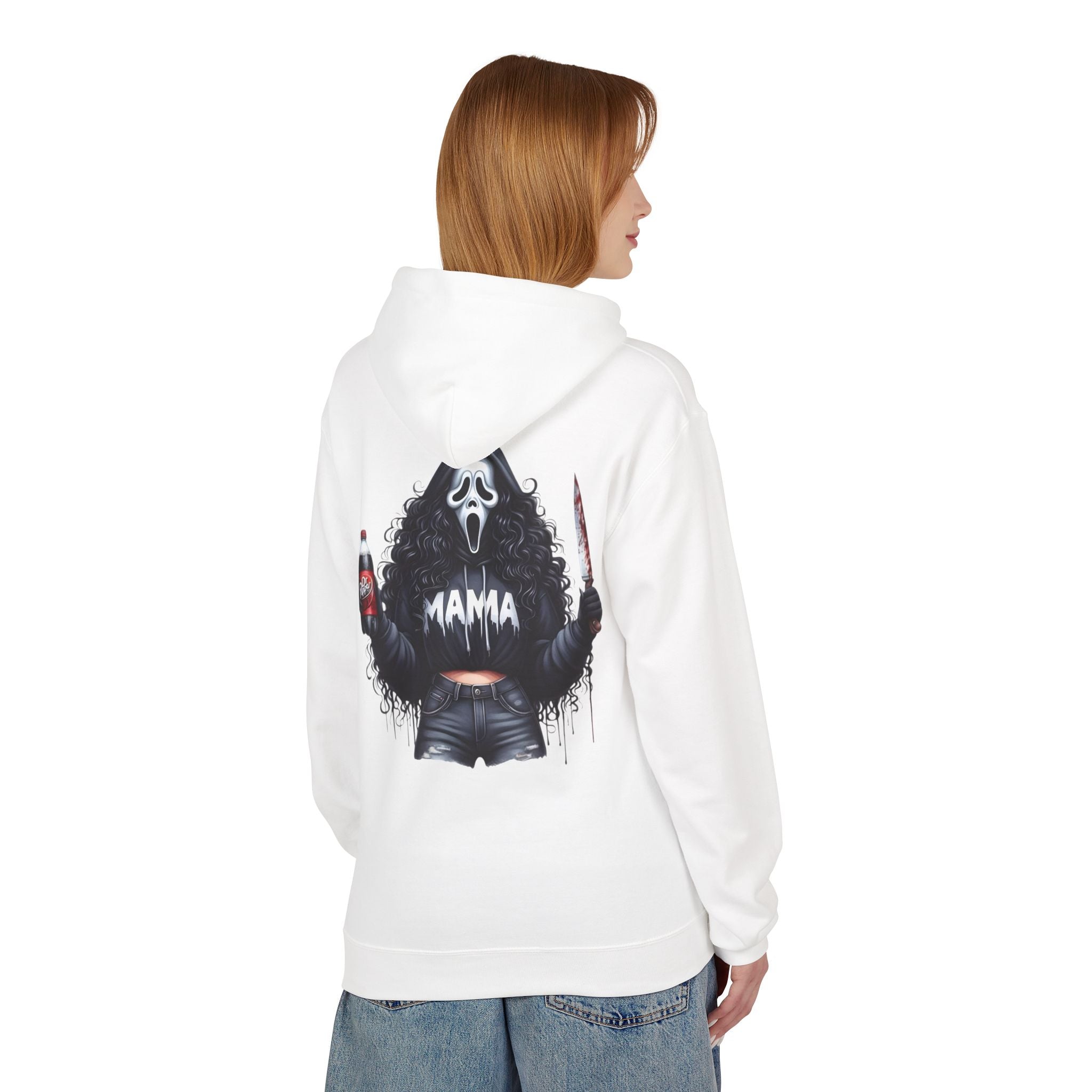 Horror Mama Hoodie — 'What's Your Favorite Scary Movie?' Graphic Hooded Sweatshirt