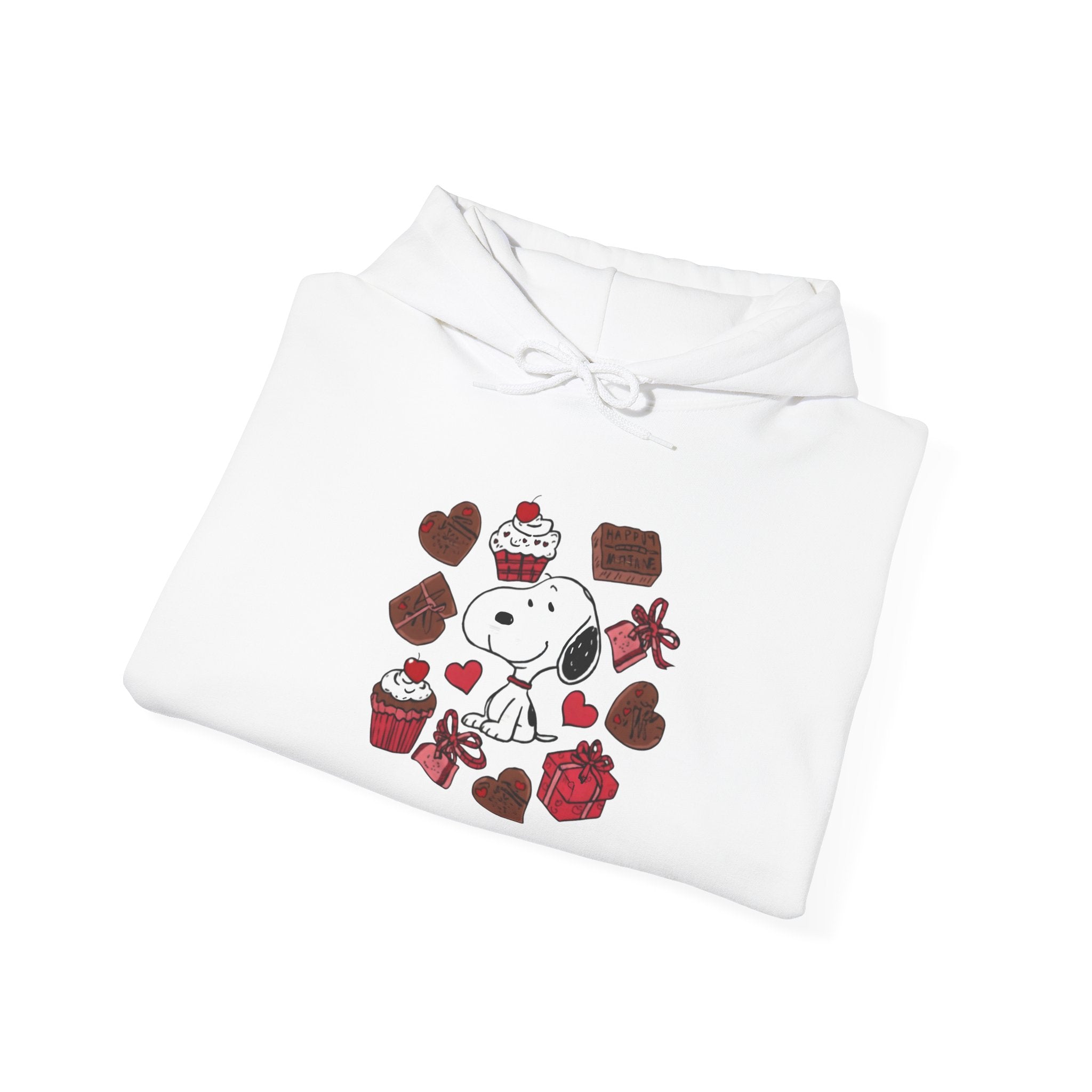 Snoopy Valentine Heart Hoodie | Cute Chocolate Cupcake Love Design