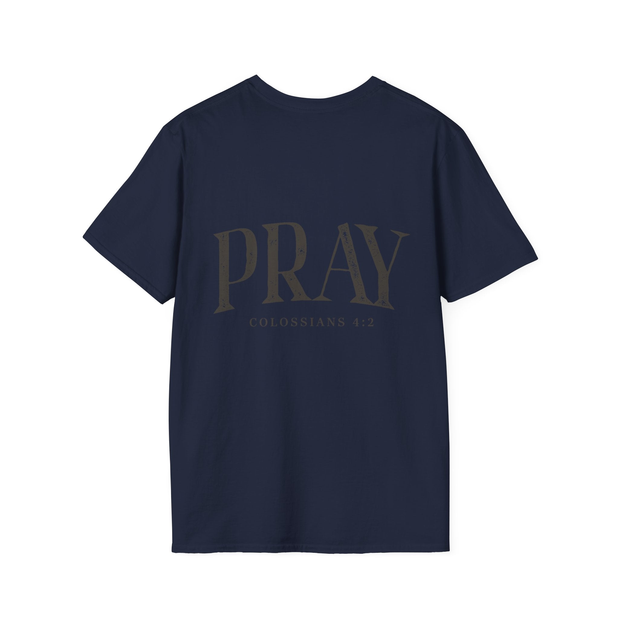 Virgin Mary Pray T-Shirt – Religious Catholic Tee with Colossians 4:2