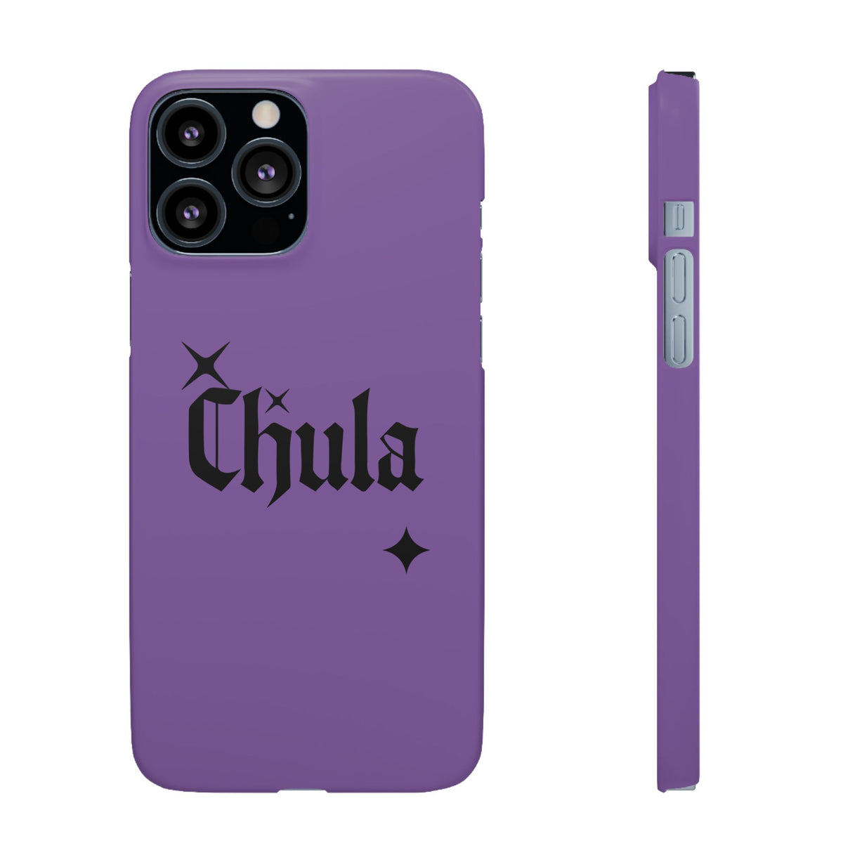 Chula Gothic Script Phone Case | Purple Snap Case