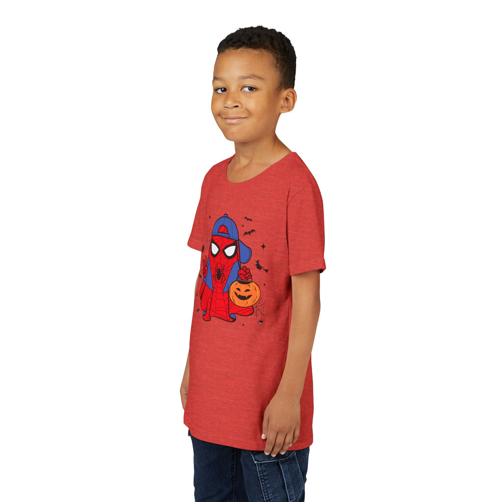 Kids Halloween Spider Superhero Tee – Cute Trick-or-Treat Pumpkin Design