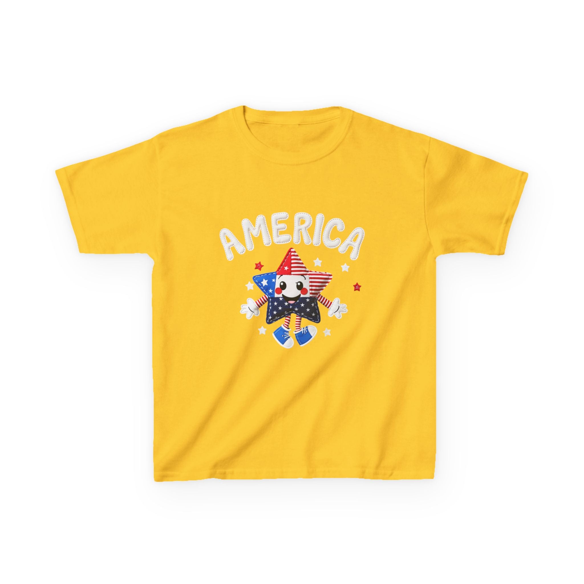 Kids Tee - Cute Patriotic Star 'America' Fourth of July Shirt