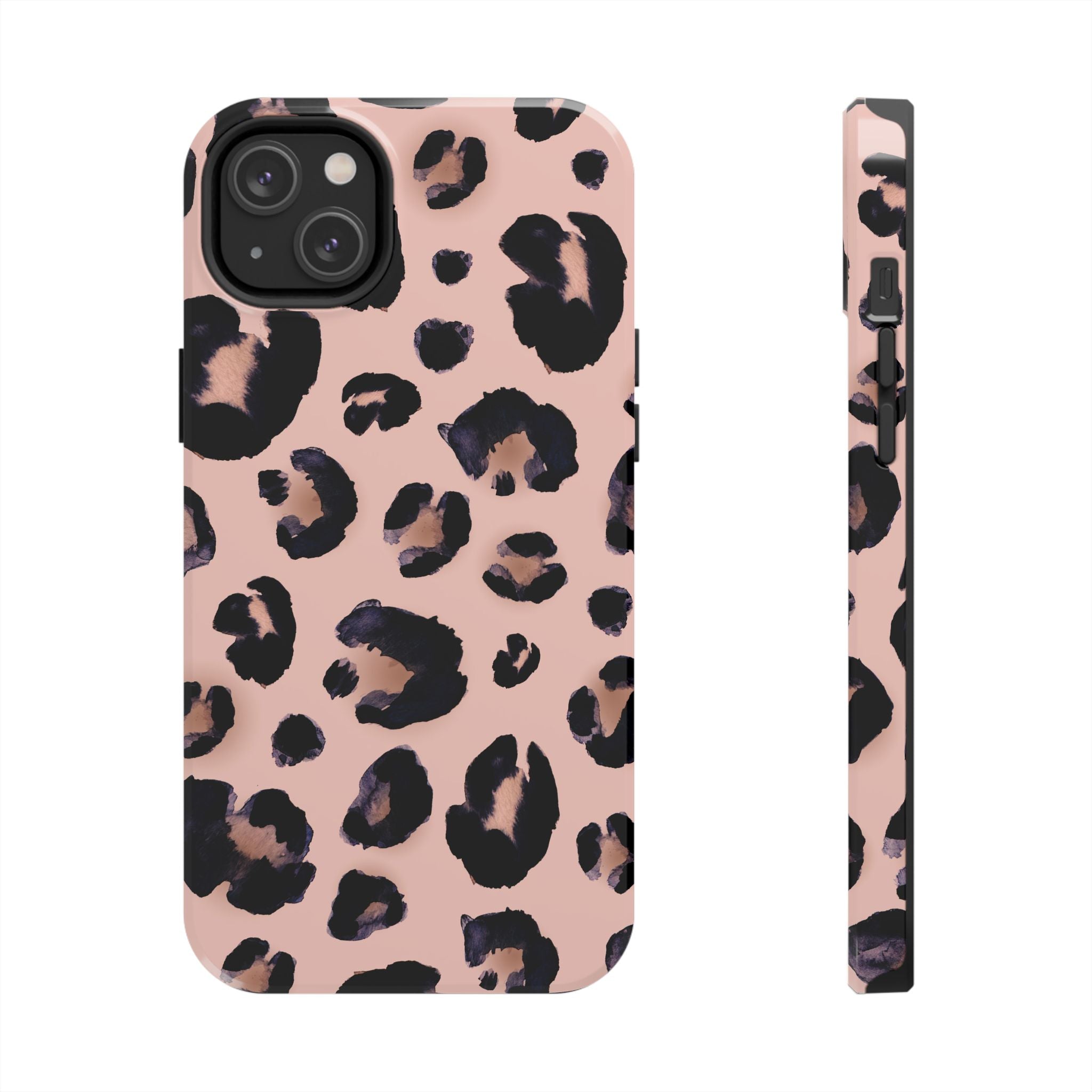 Leopard Print Tough Phone Case — Pink Animal Print Protective Cover