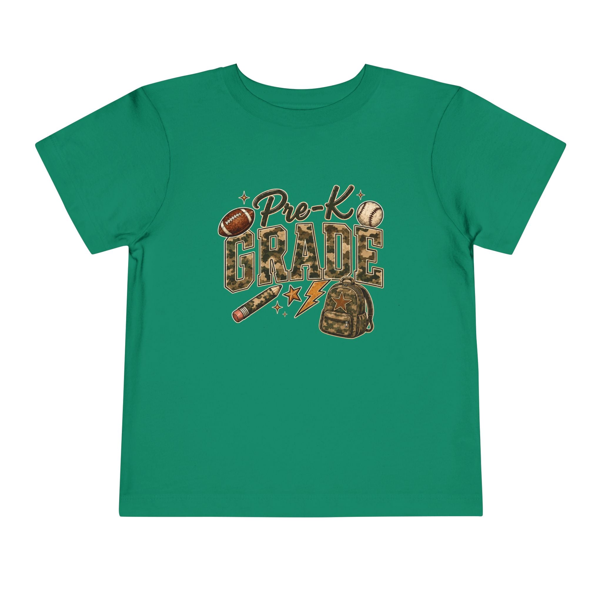 Pre-K Grade Toddler Tee — Back to School Sports Design