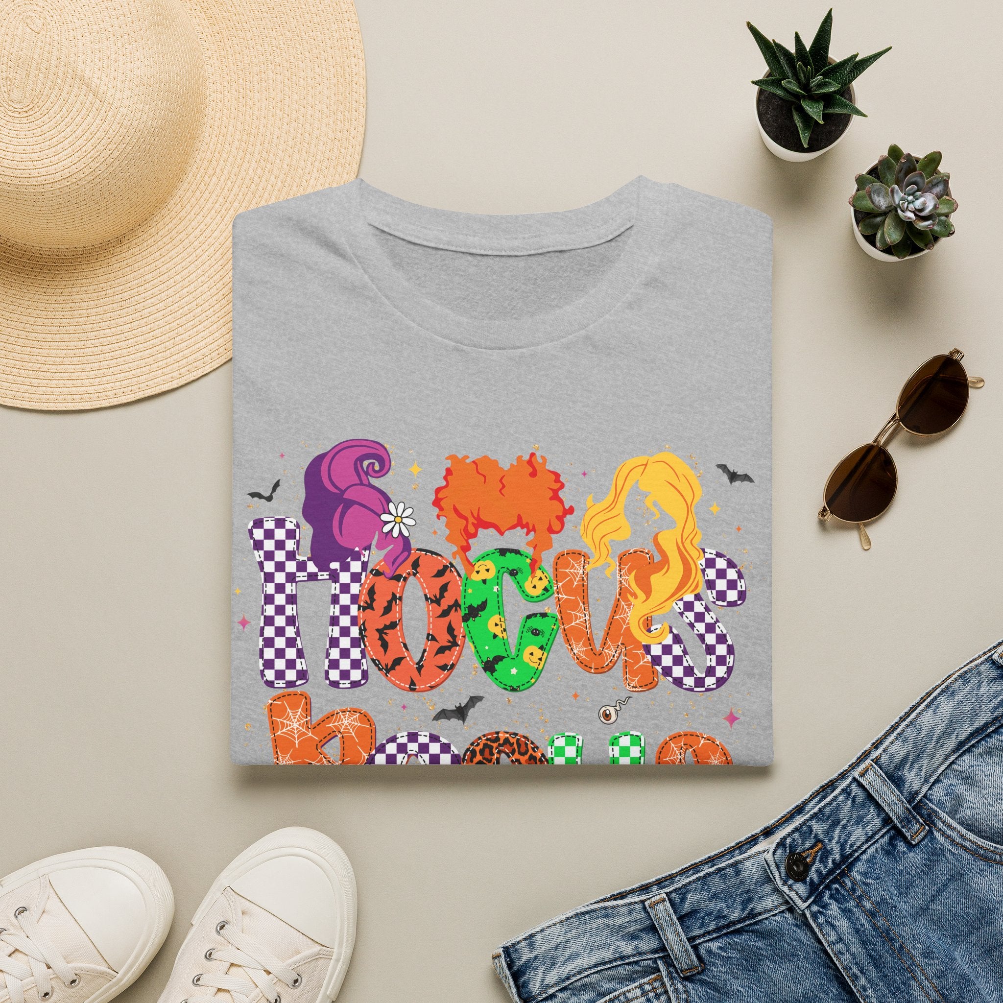 Hocus Pocus Halloween T‑Shirt — Colorful Witch Sisters Movie Tribute
