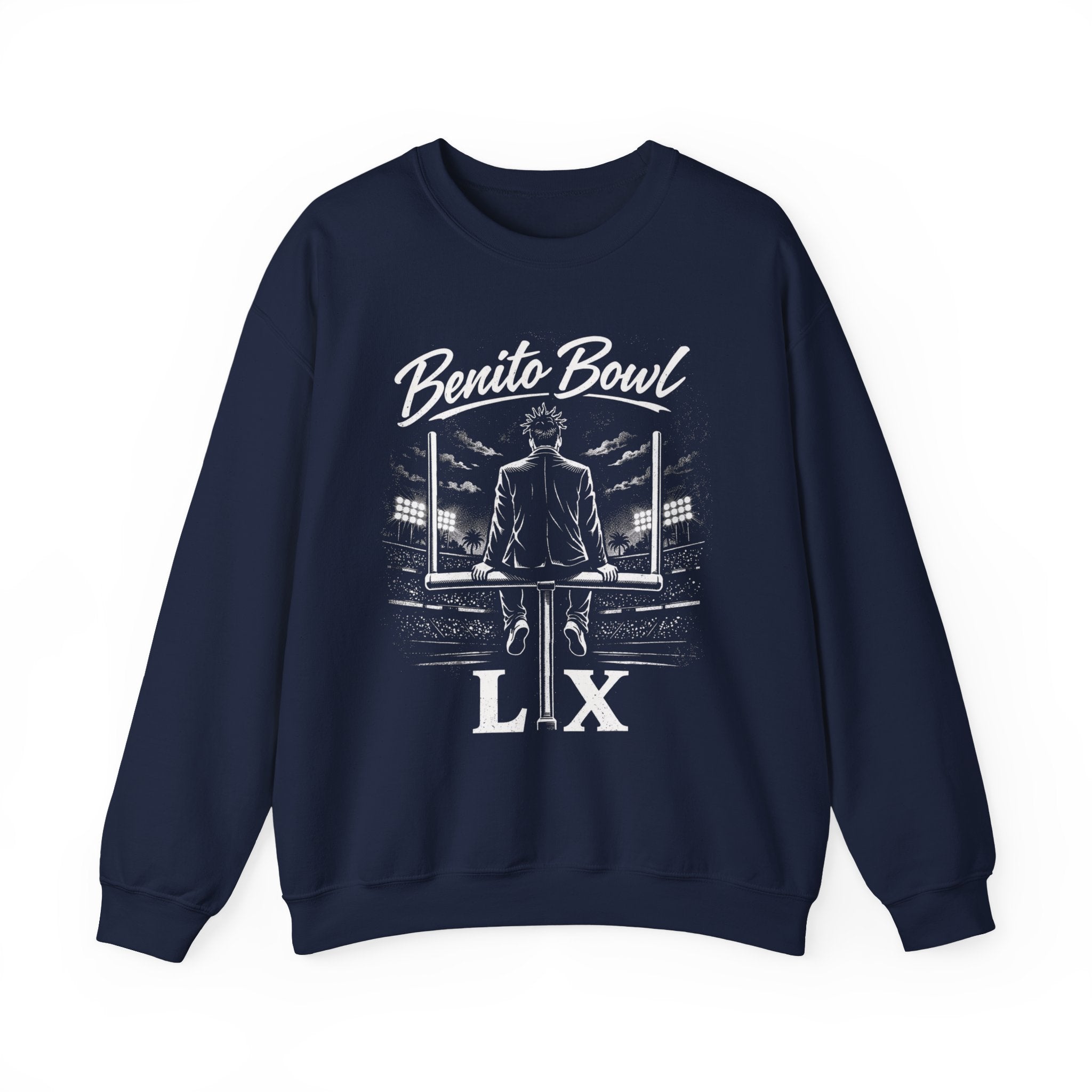 Benito Bowl LIX Crewneck Sweatshirt — Football Stadium Graphic Signature Crew